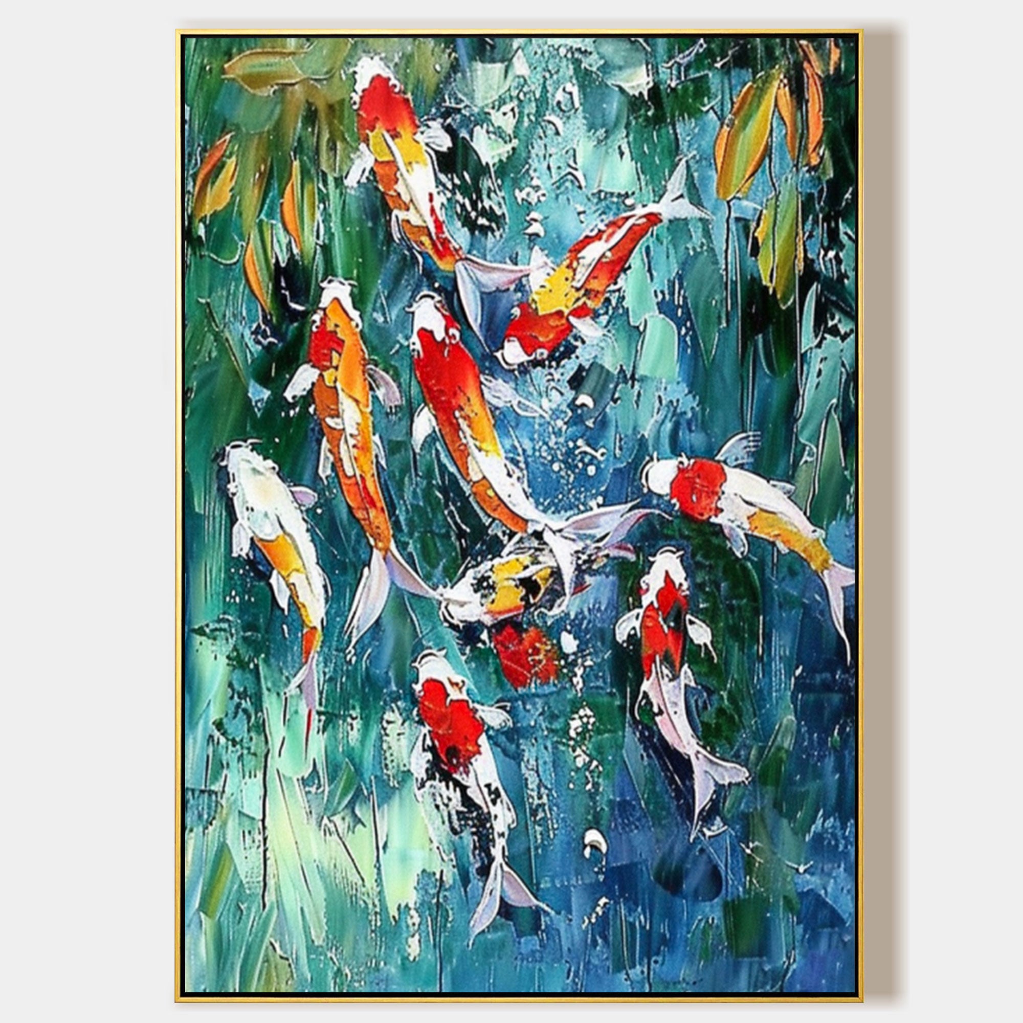 Colorful KOI Fish Painting Zen Art