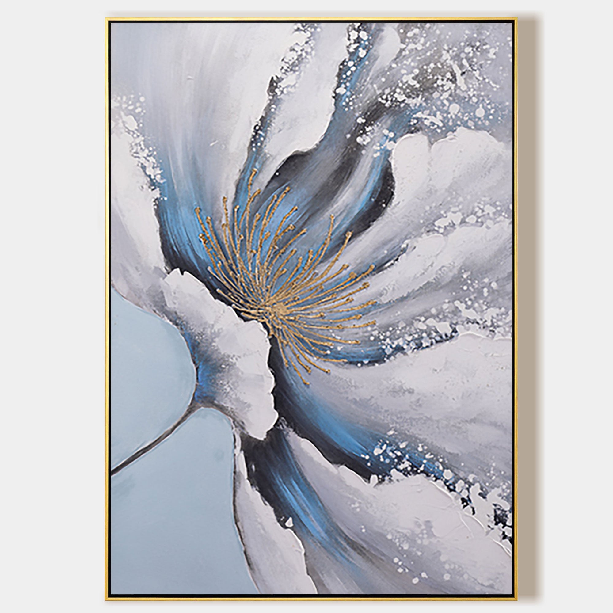 Large Flower Blooming Painting Framed