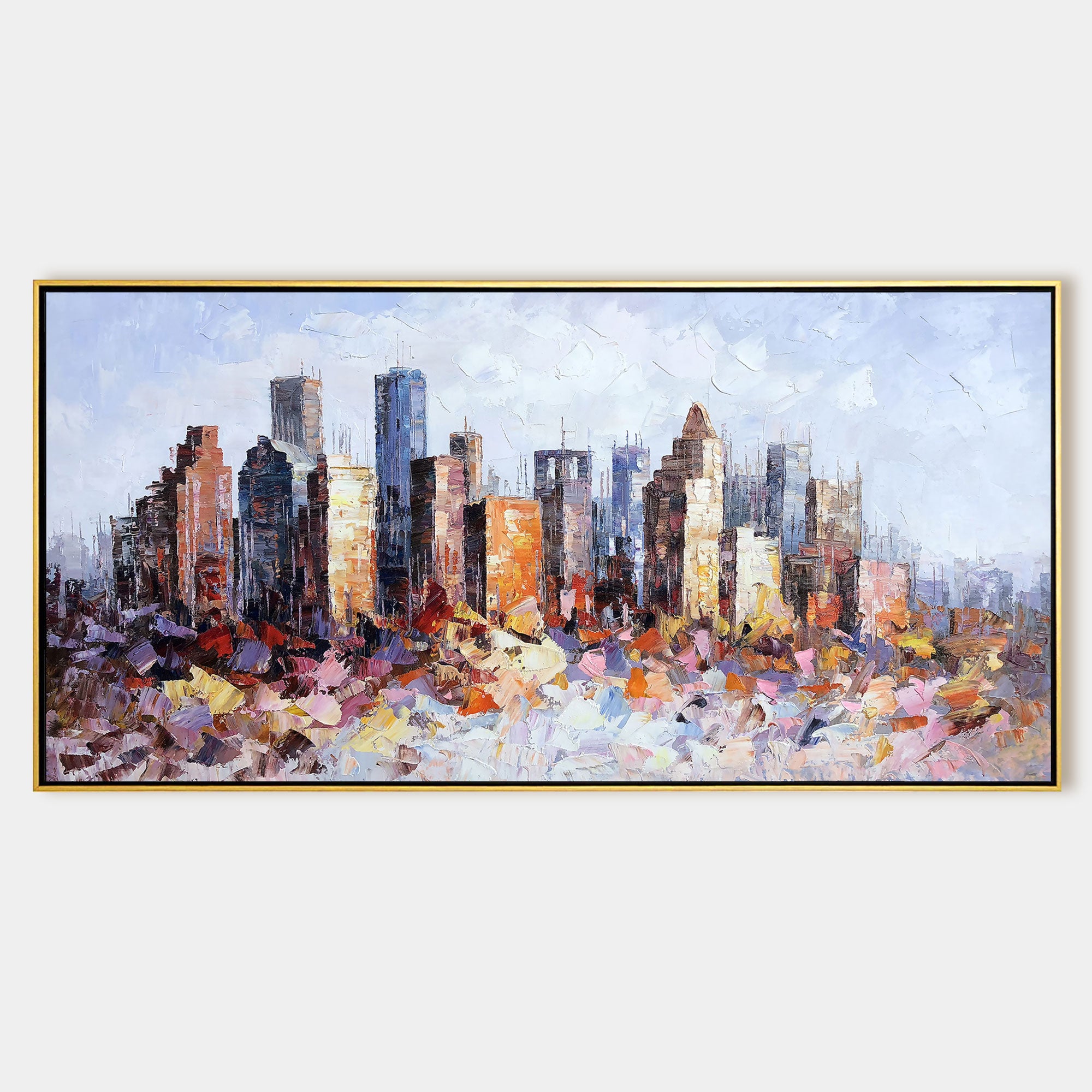 Houston Cityscape Skyline Oil paintings