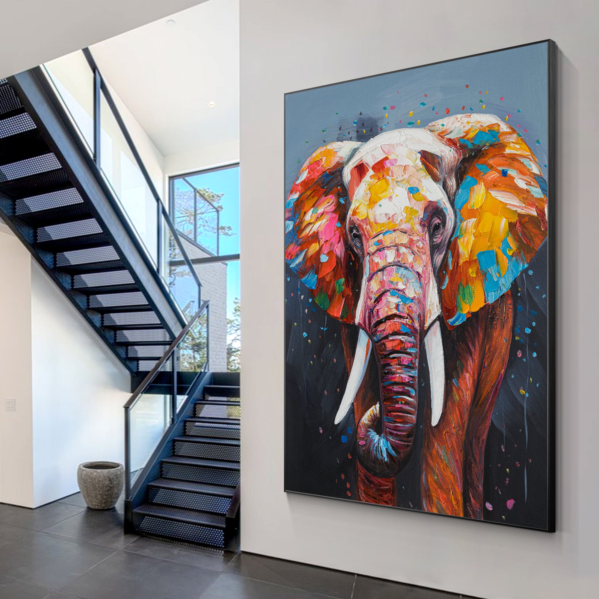 Colorful Elephant Painting