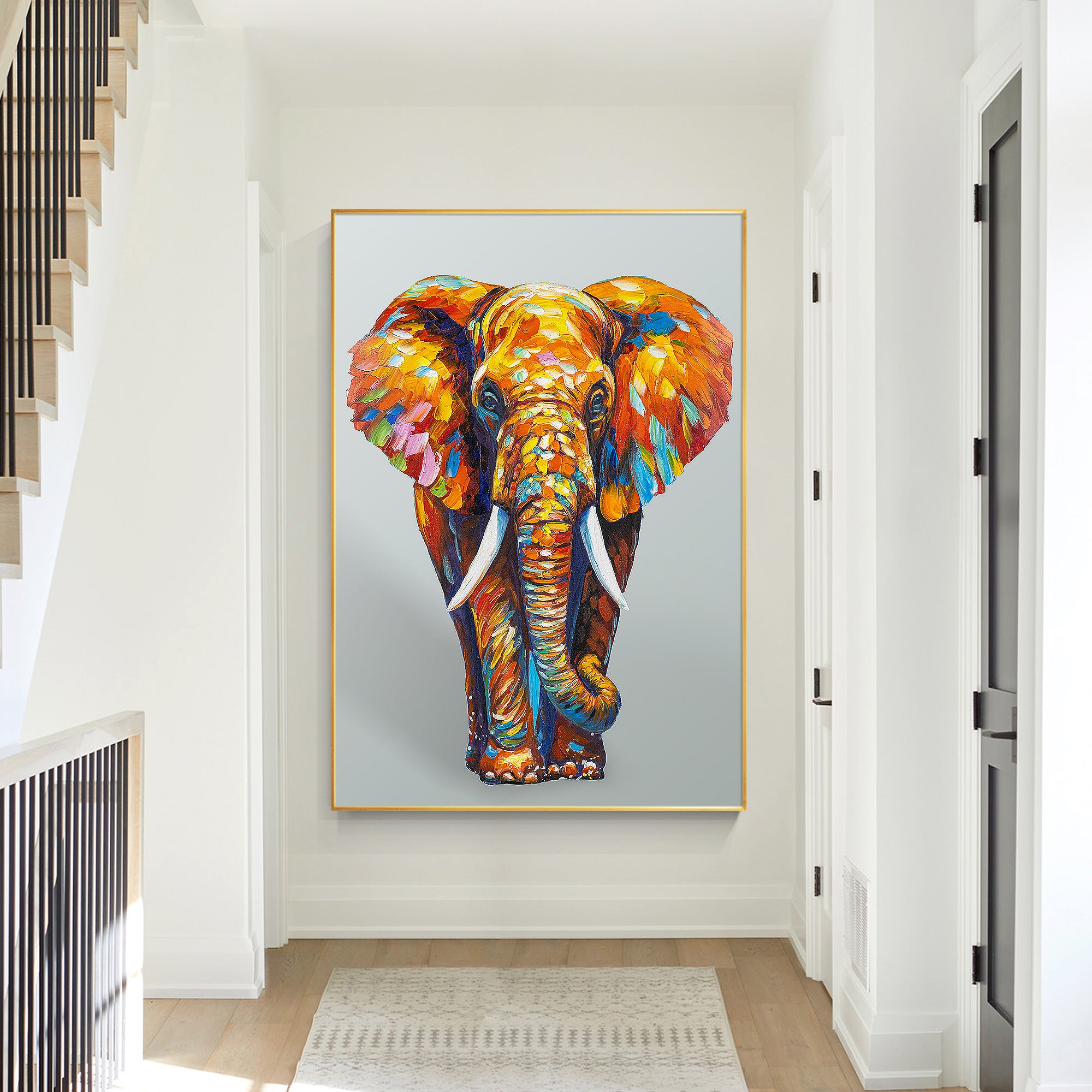 Elephant Painting Pop Art_W008