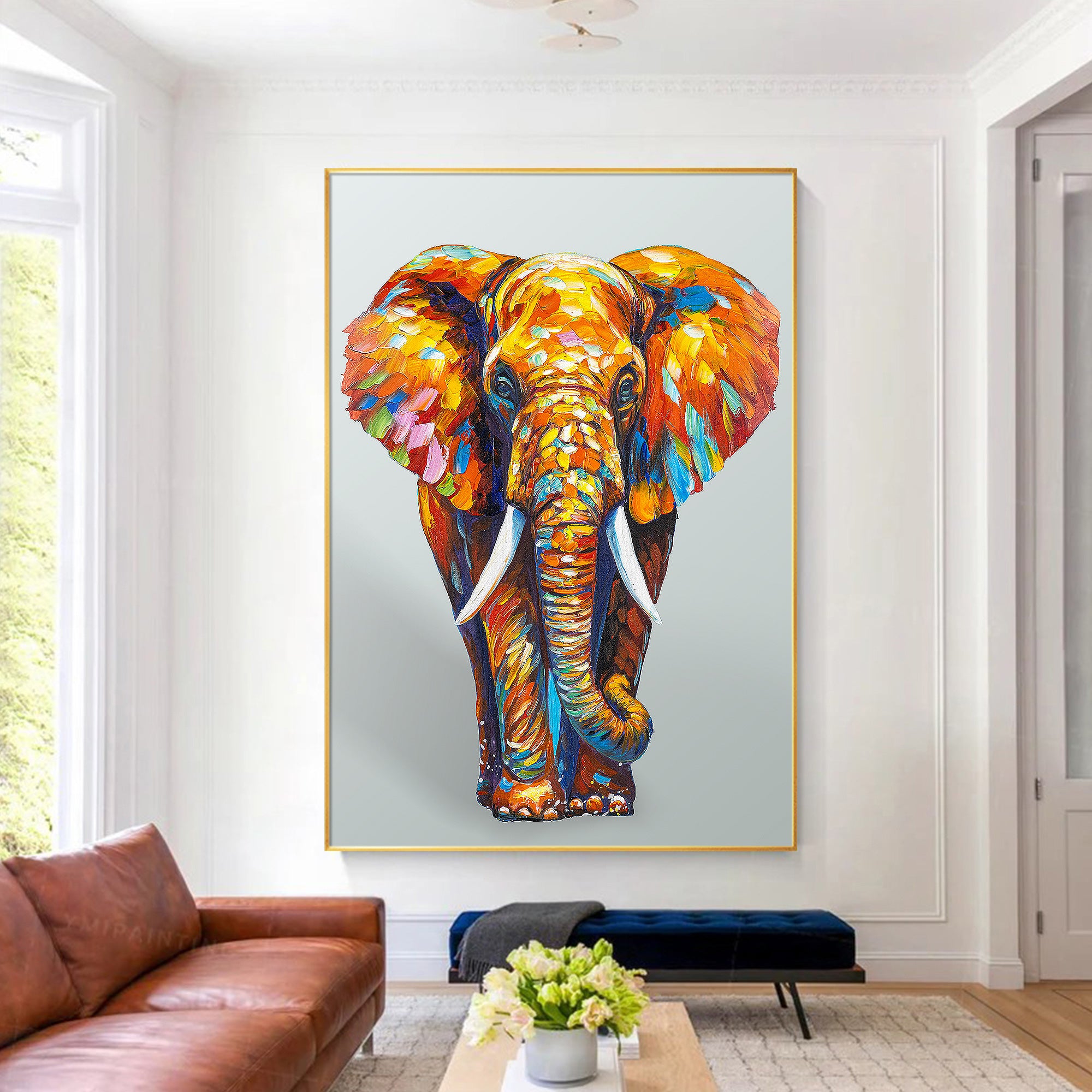 Elephant Painting Pop Art_W008