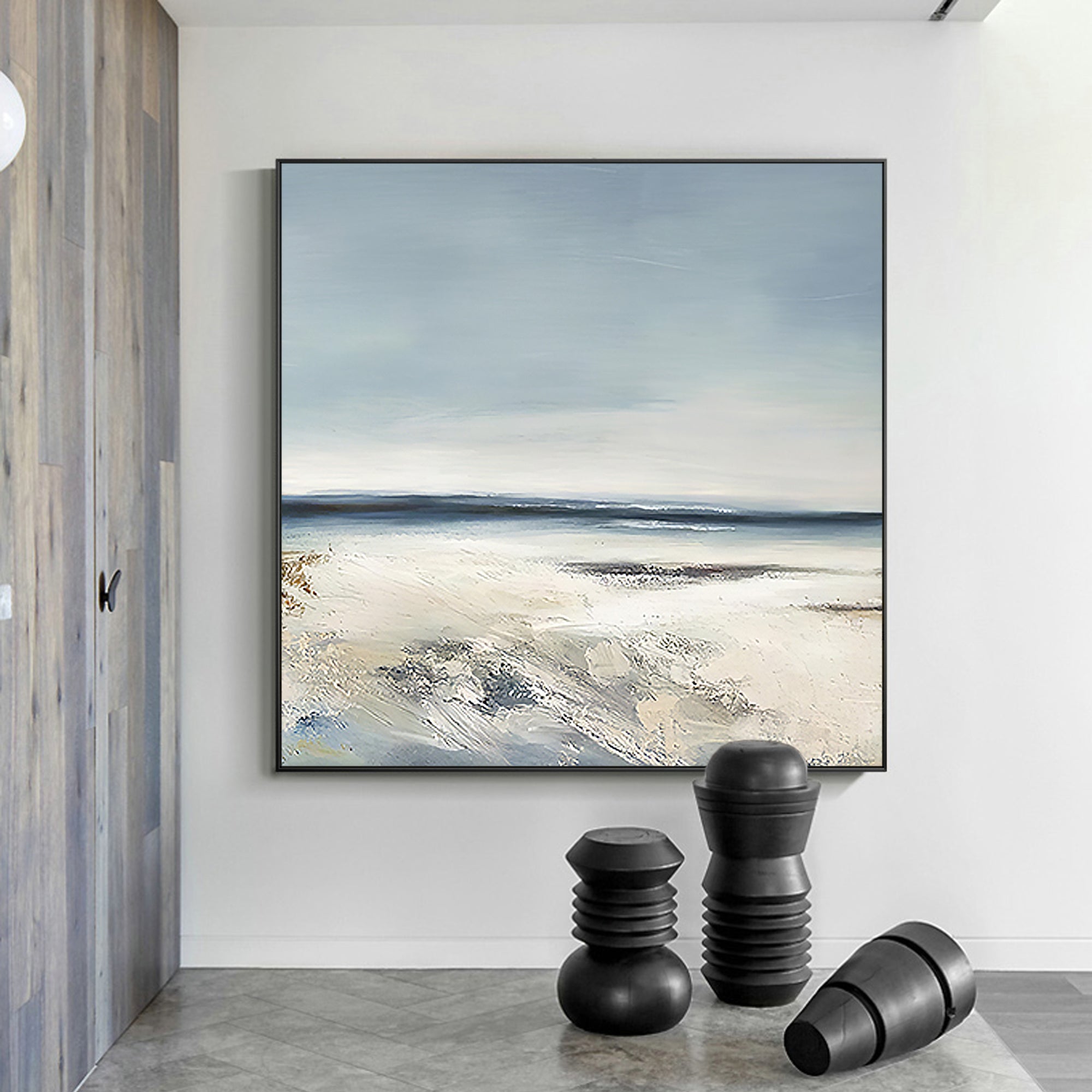 Gorgeous White-Sand Beaches Sea Oil Painting