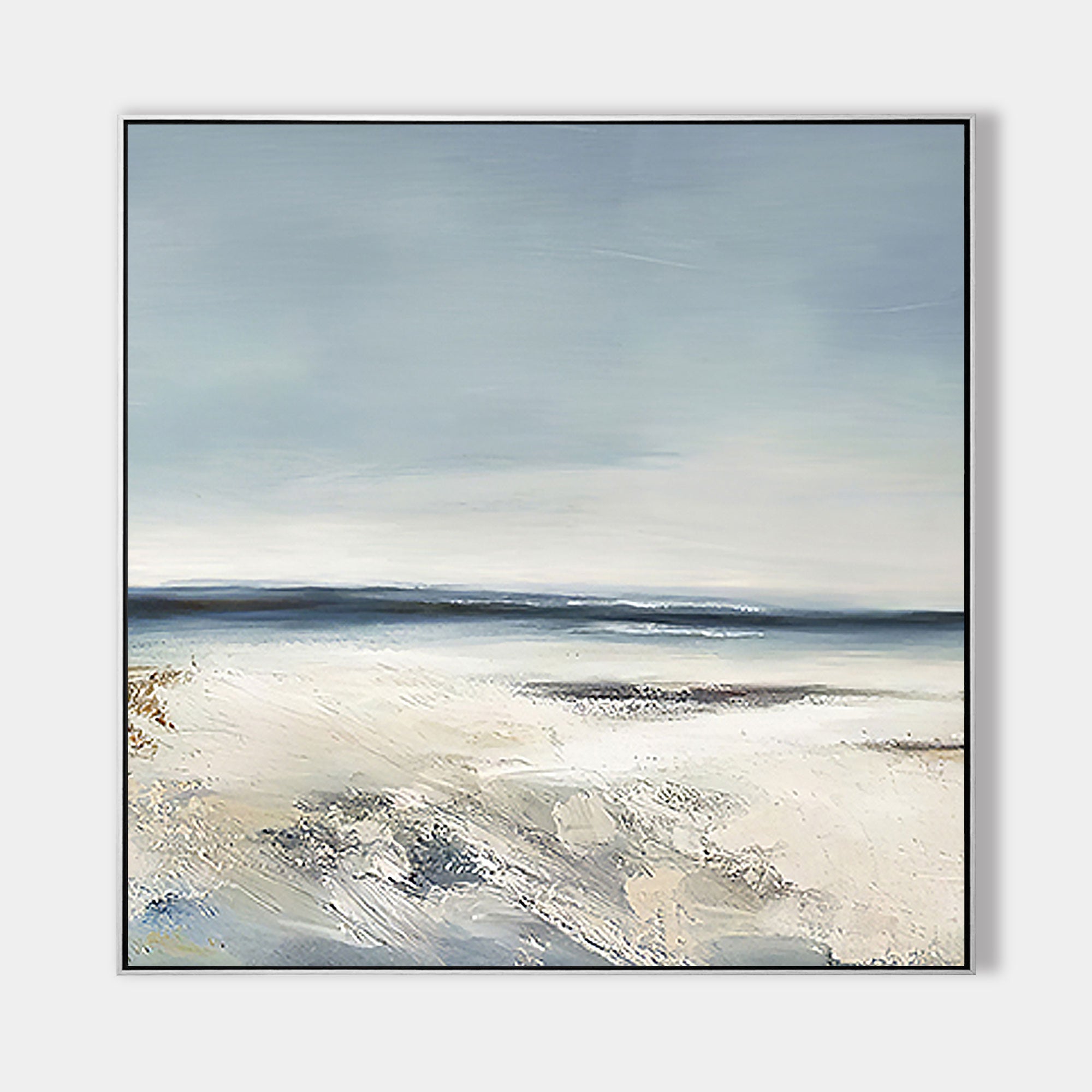 Gorgeous White-Sand Beaches Sea Oil Painting