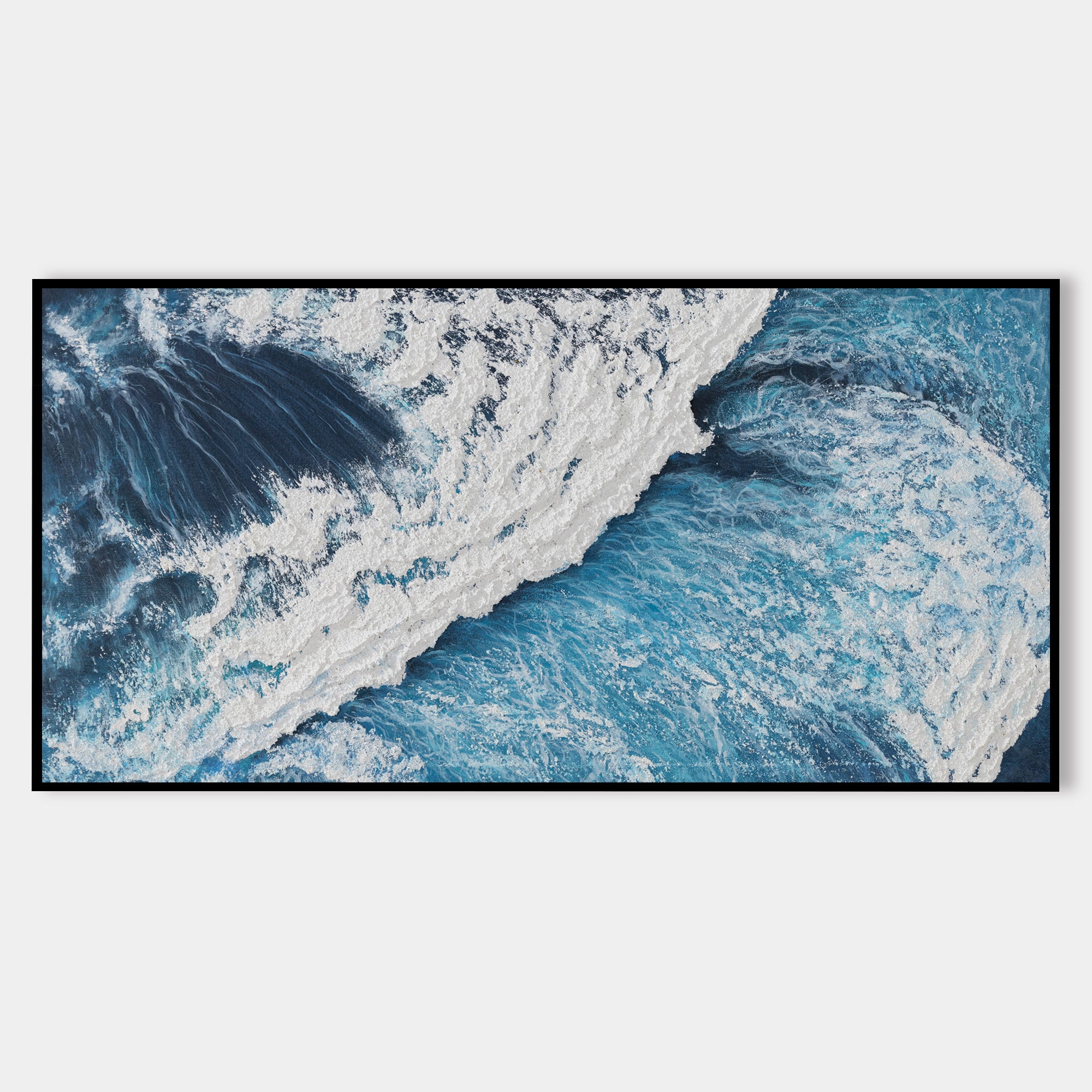 Original Ocean Oil Painting Texture Art