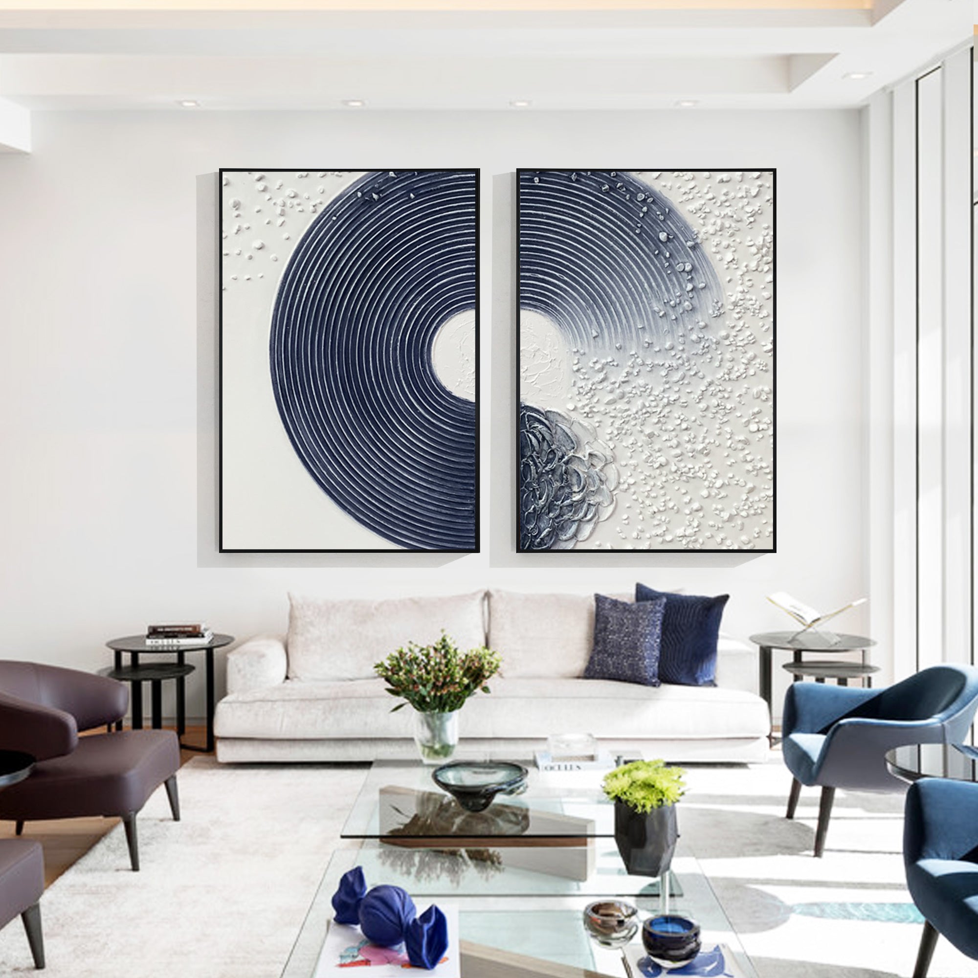 Enso circle texture painting