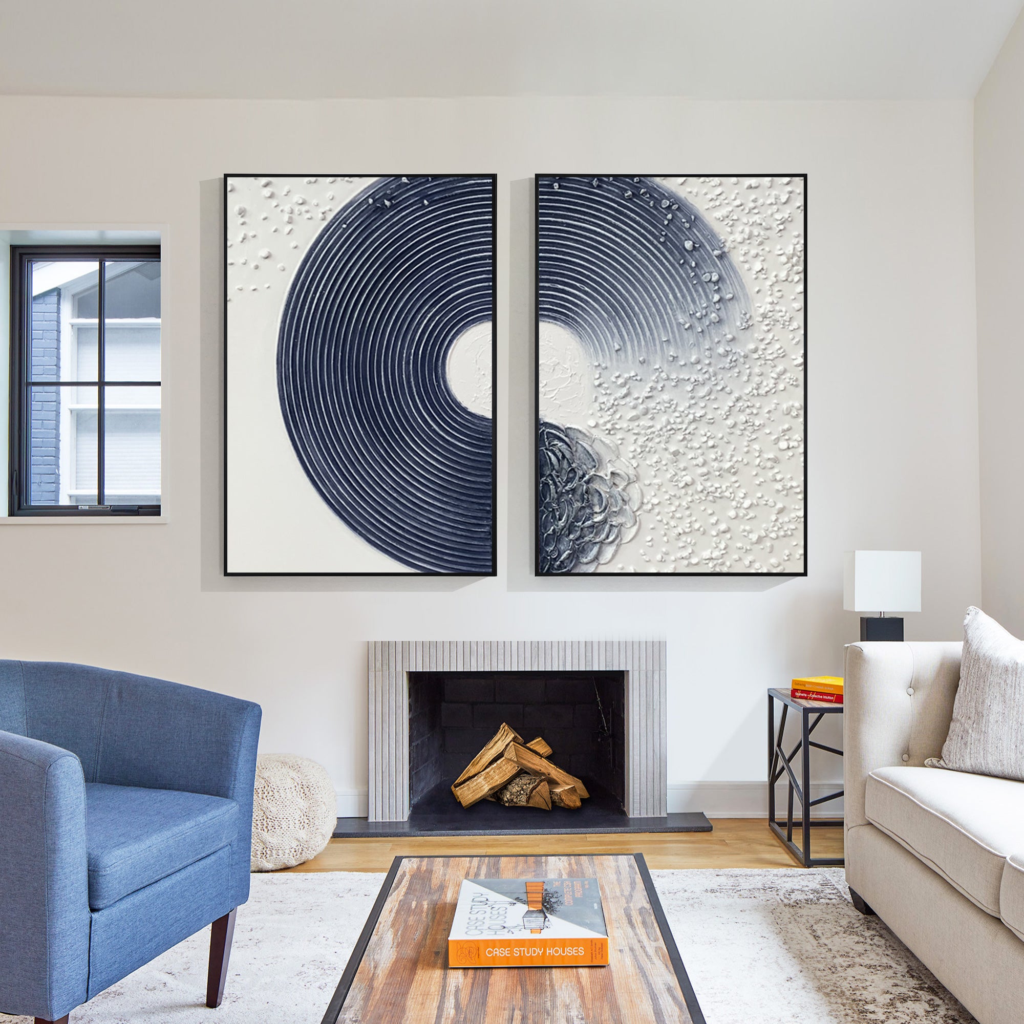 Enso circle texture painting