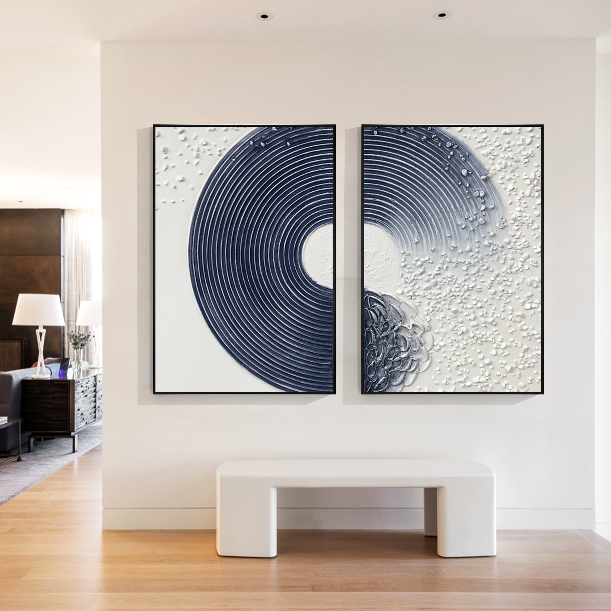 Enso circle texture painting