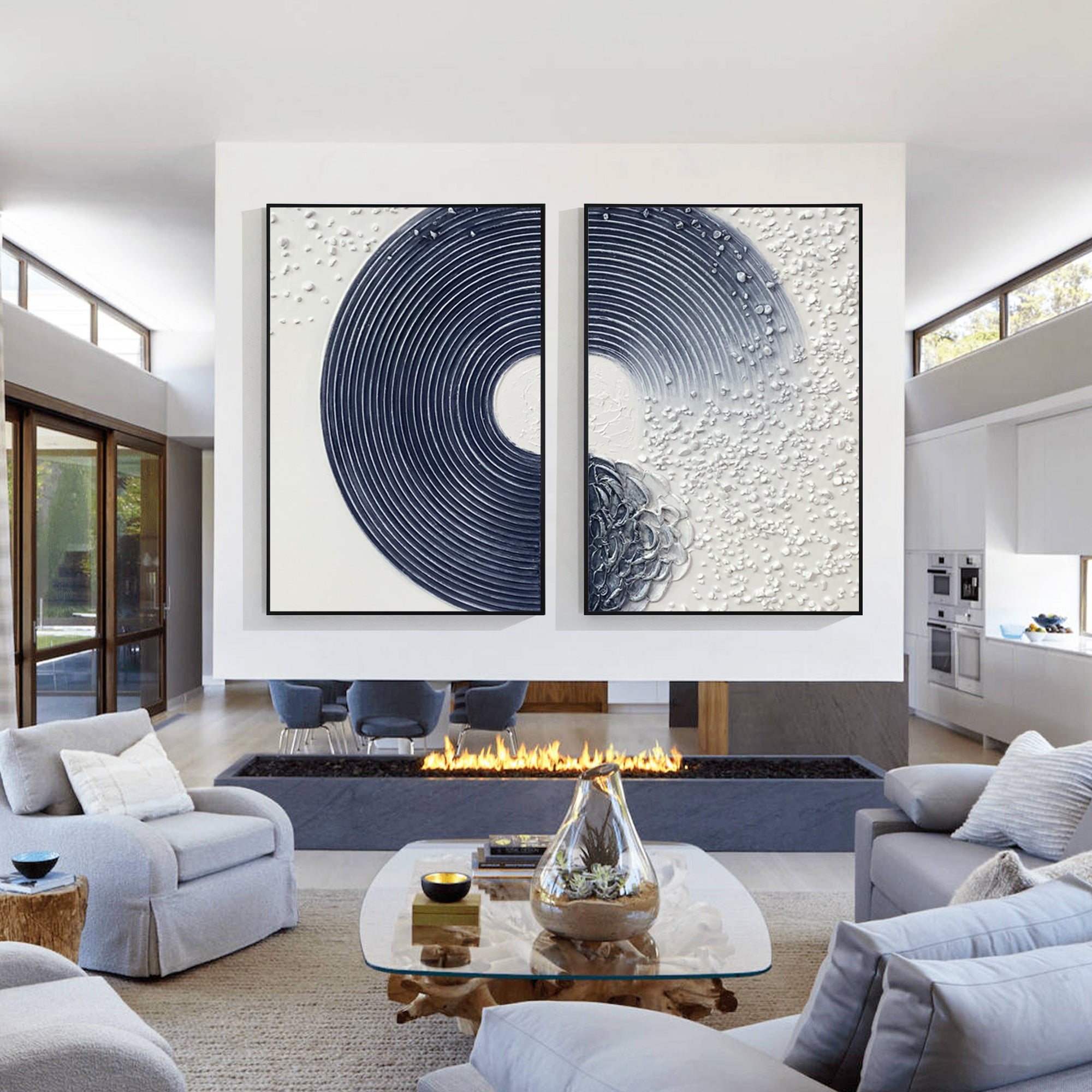 Enso circle texture painting