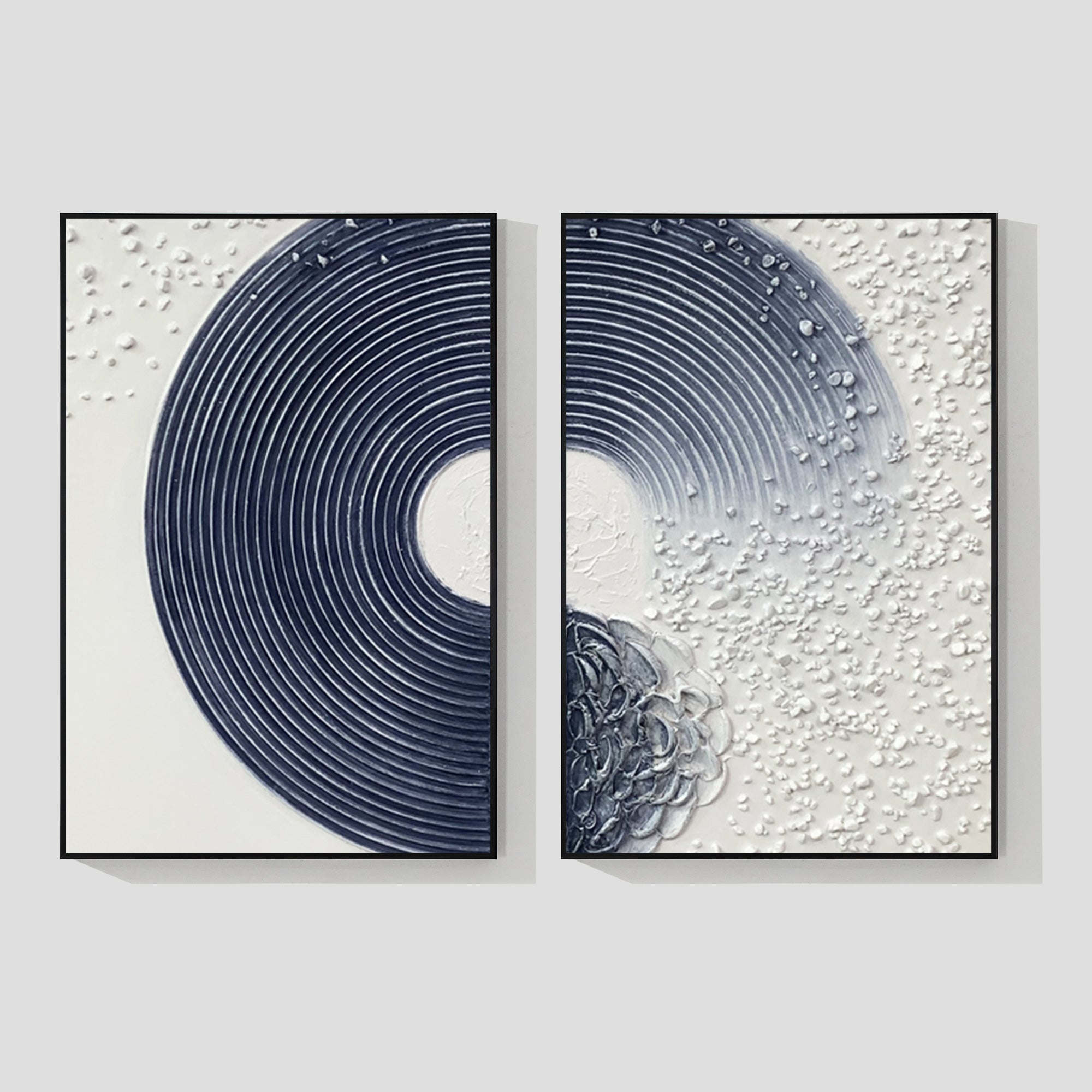 Enso circle texture painting