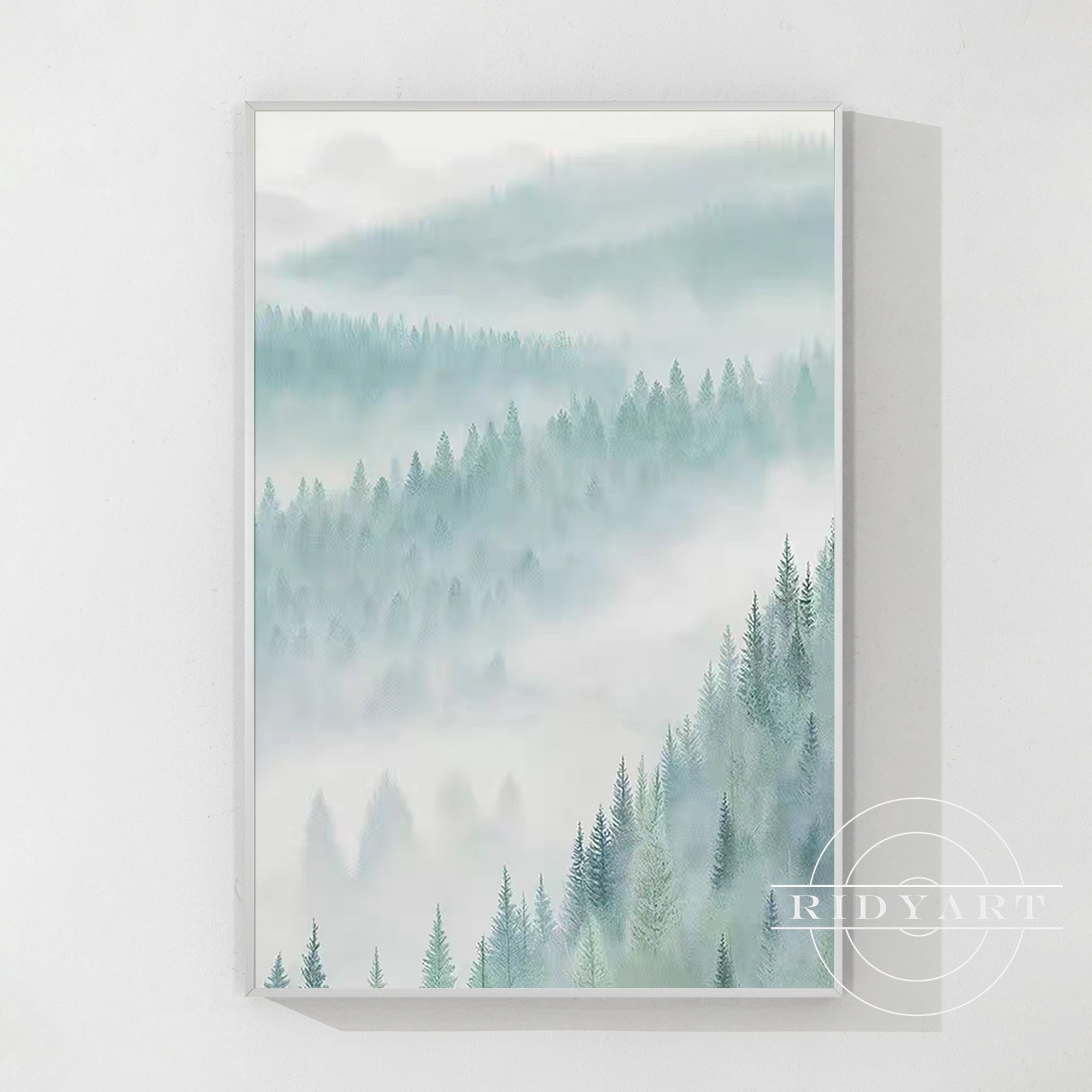 Nebeliger Morgen Landschaftsgemälde