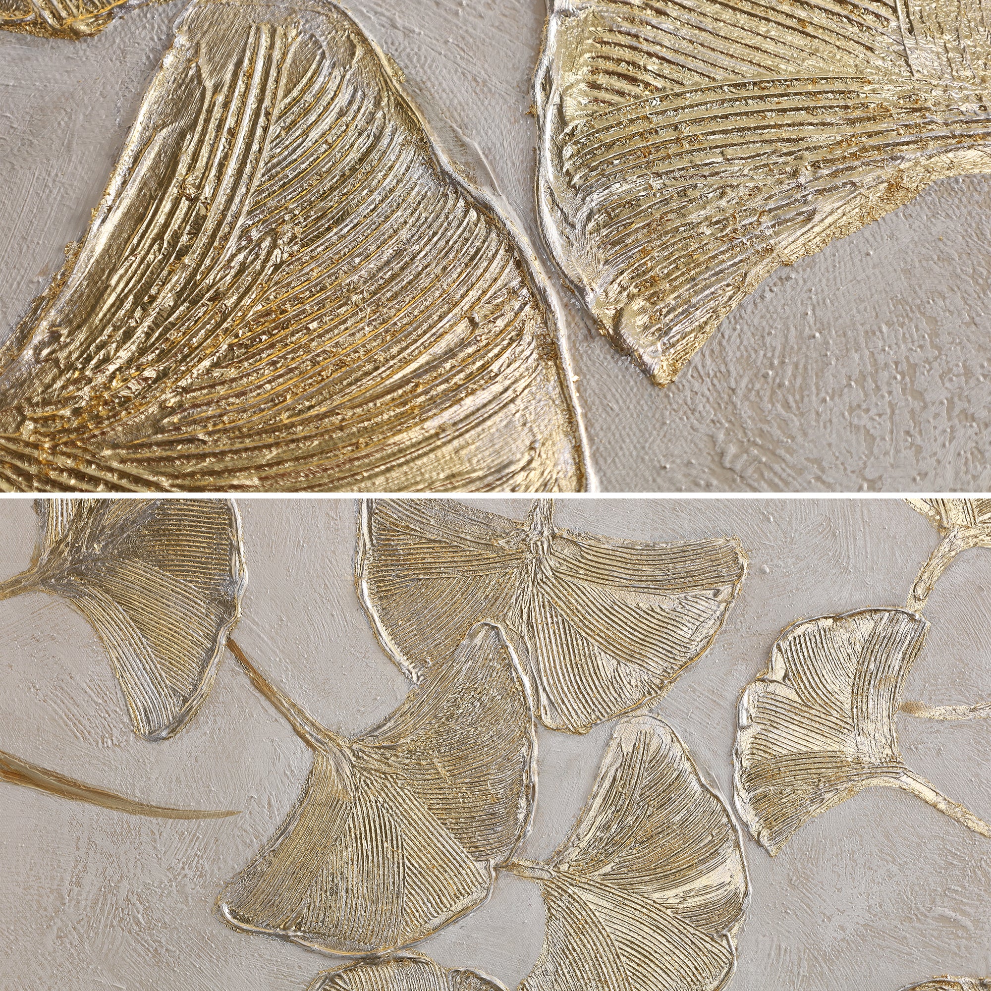 Ginkgo Biloba Leaf Gold Wall Art