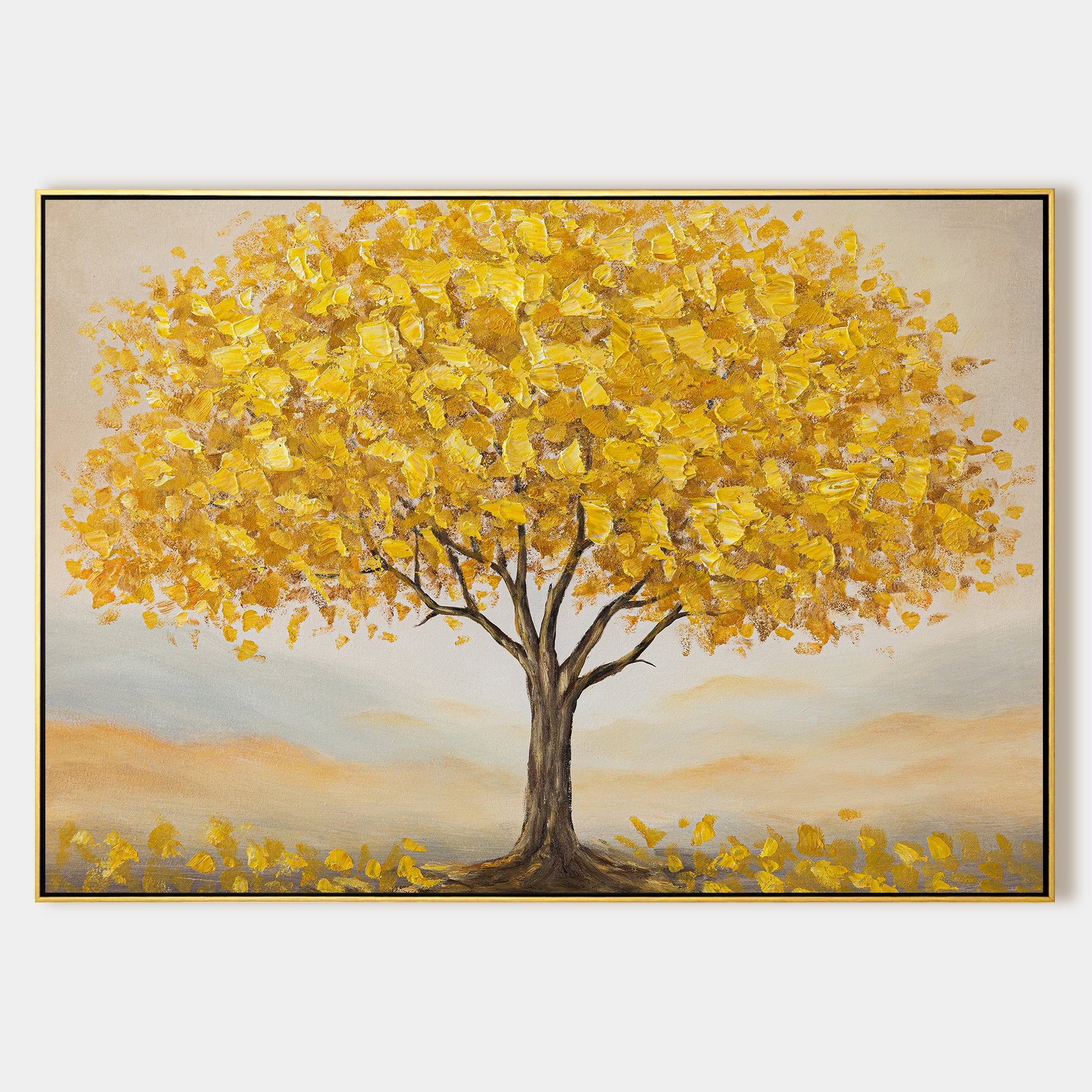 Gold Tree Painting Framed