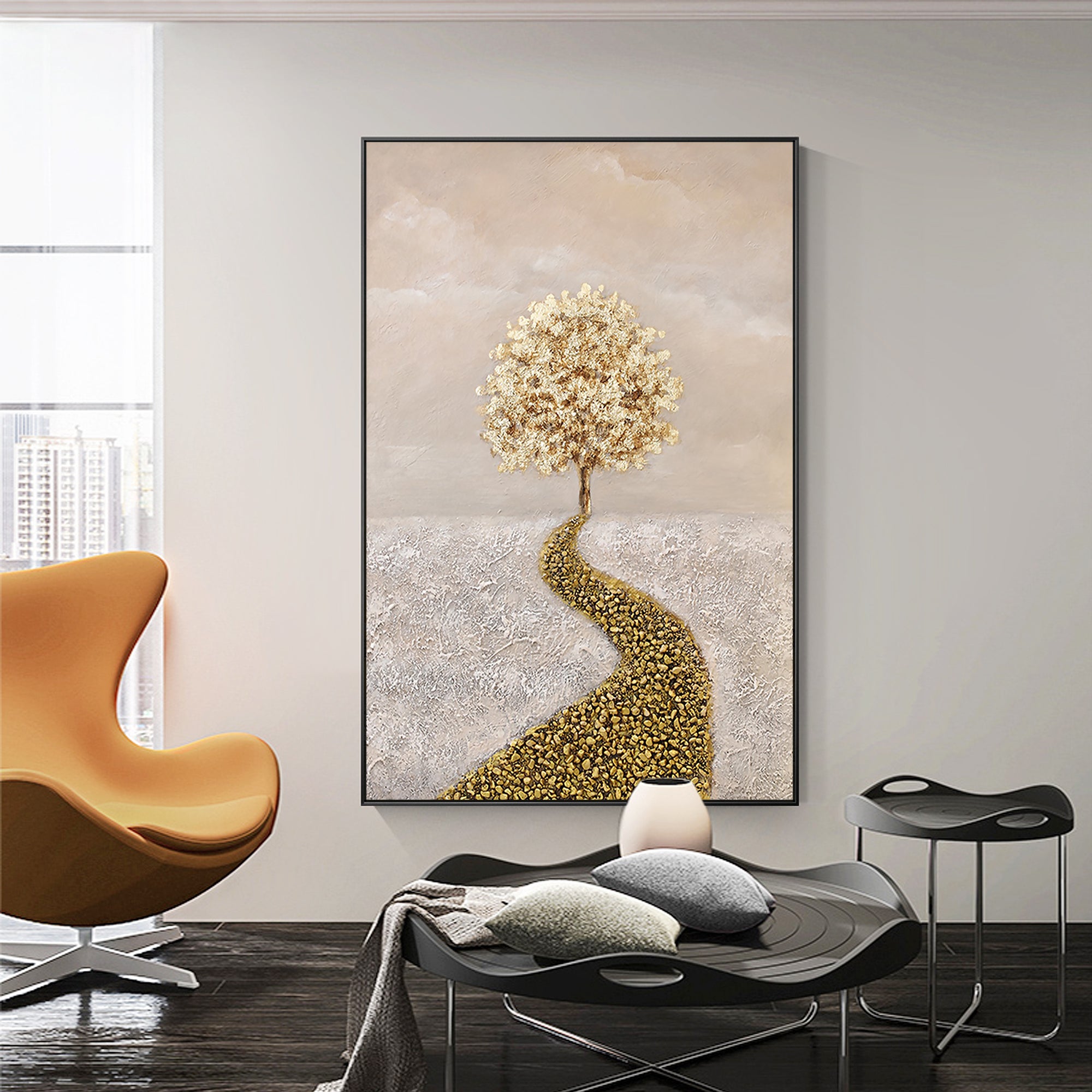 Gold Tree of Life Painting Gold Leaf Art