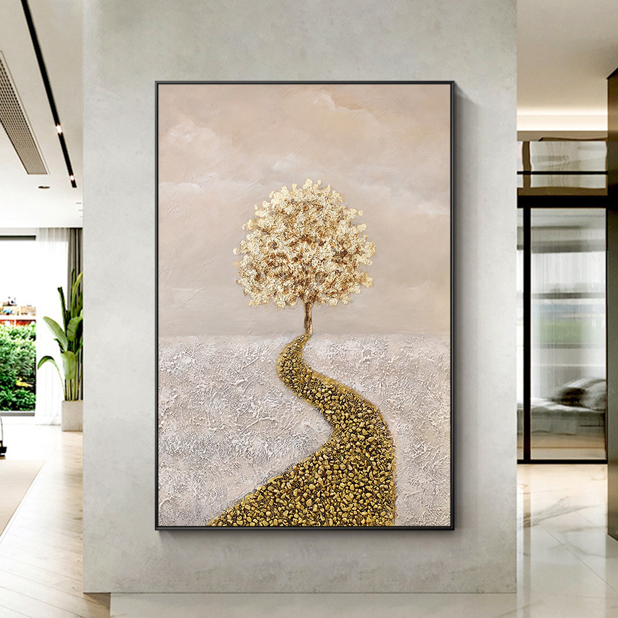 Gold Tree of Life Painting Gold Leaf Art