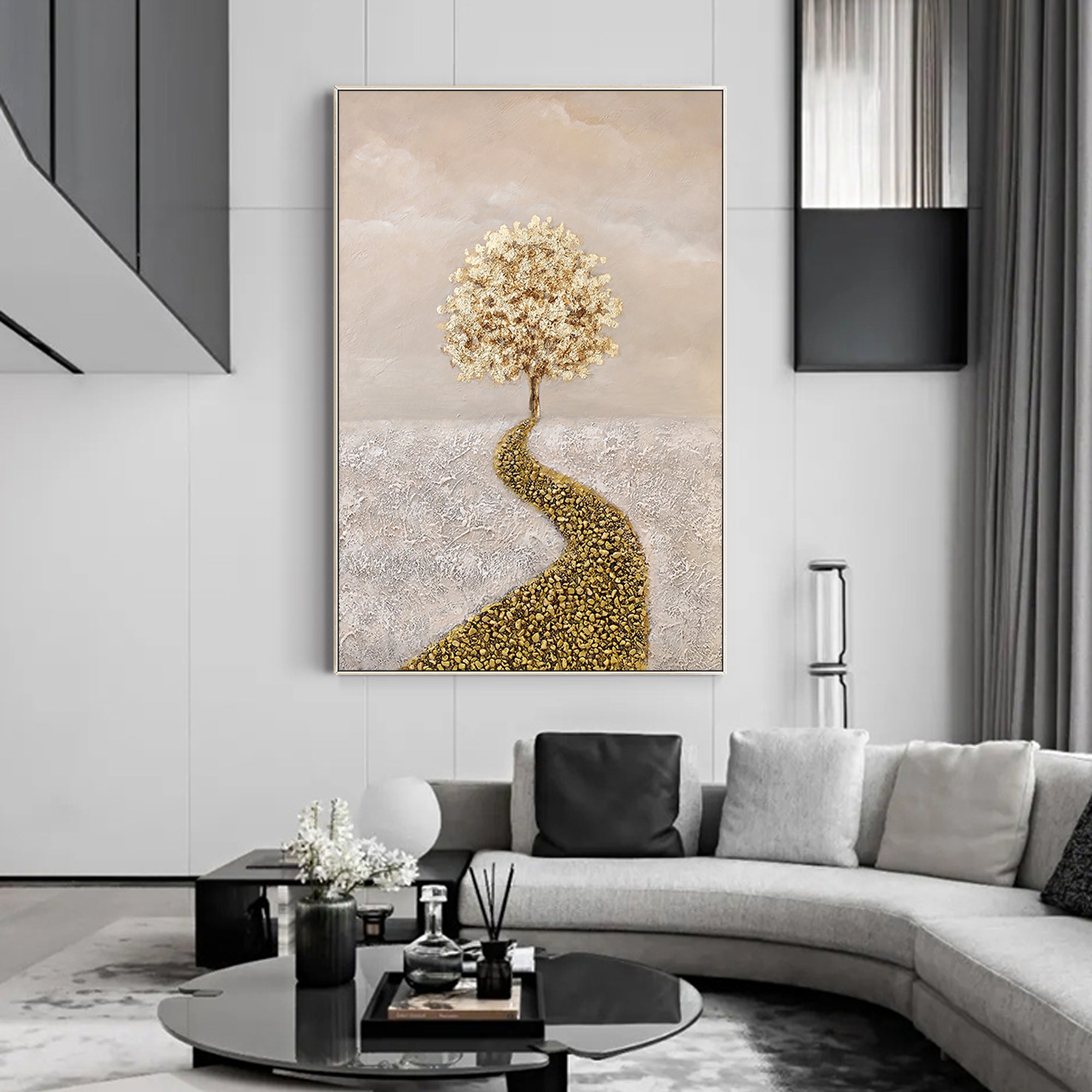 Gold Tree of Life Painting Gold Leaf Art