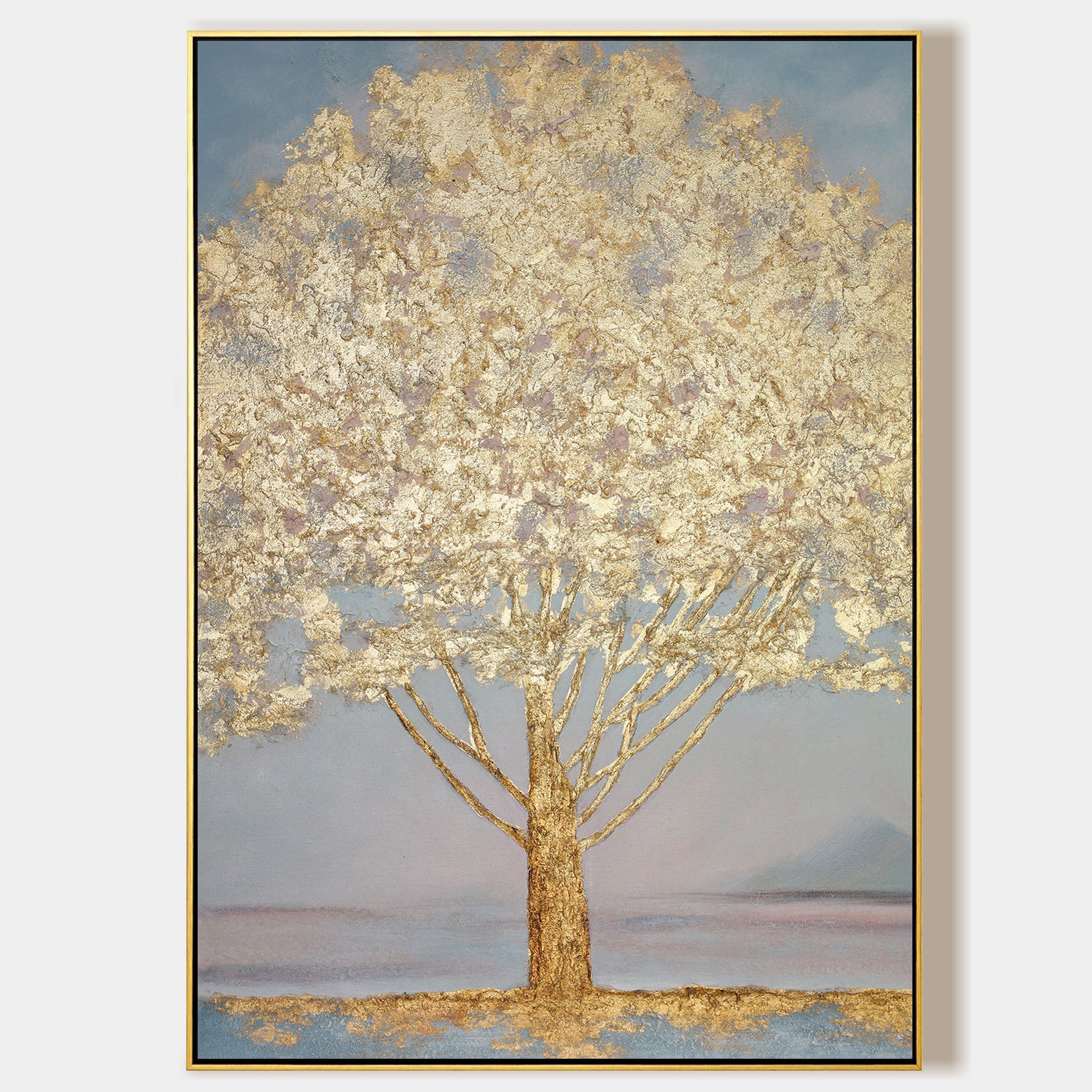 Gold Tree Painting Large Wall Art