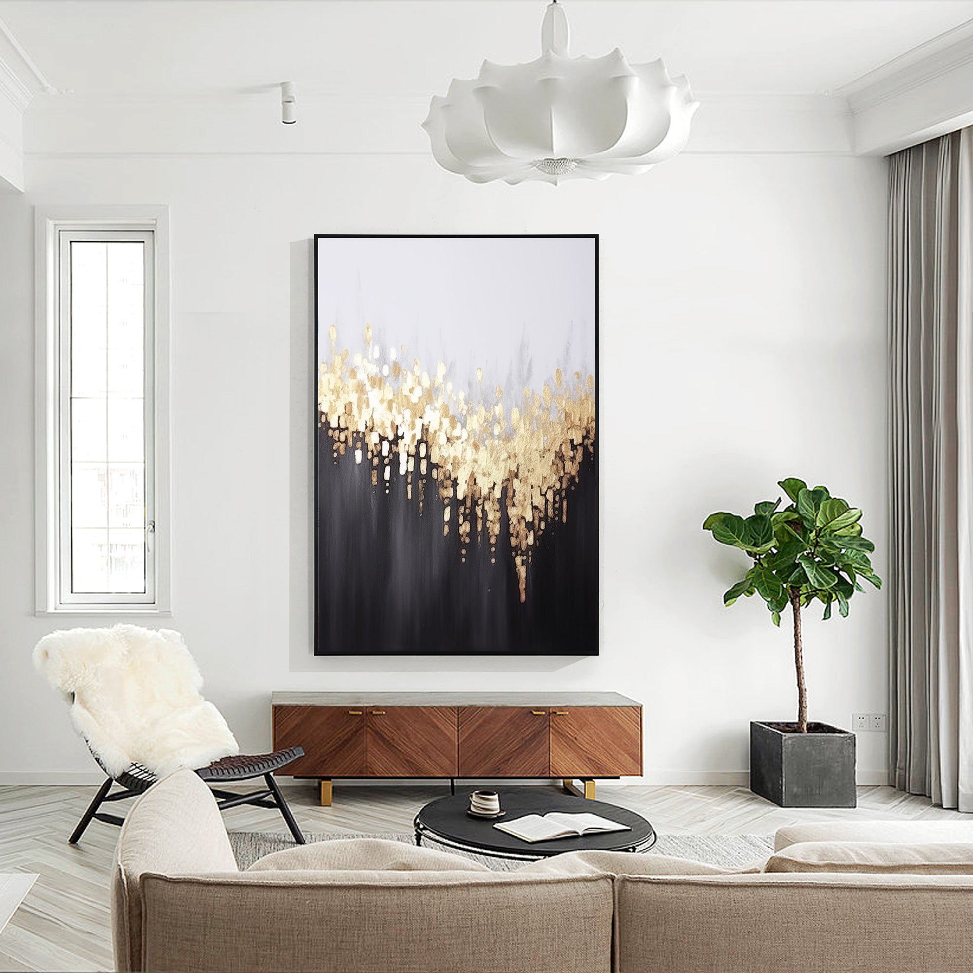 Gold Abstract Painting_W015