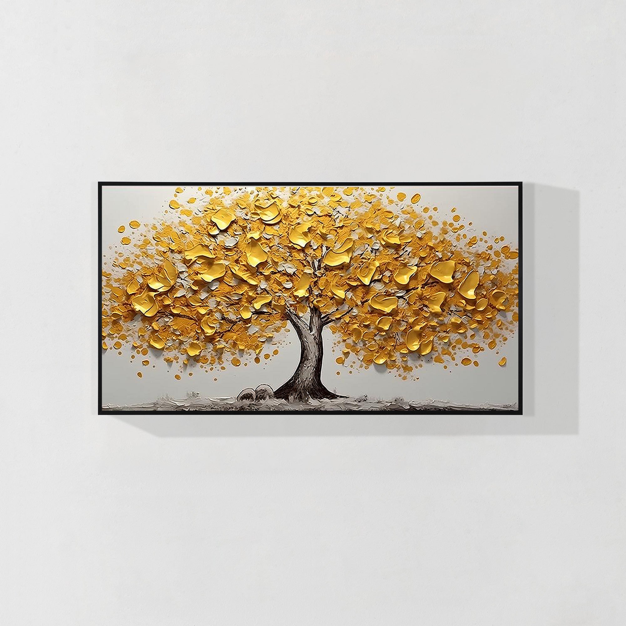 Gold Texture Tree Painting