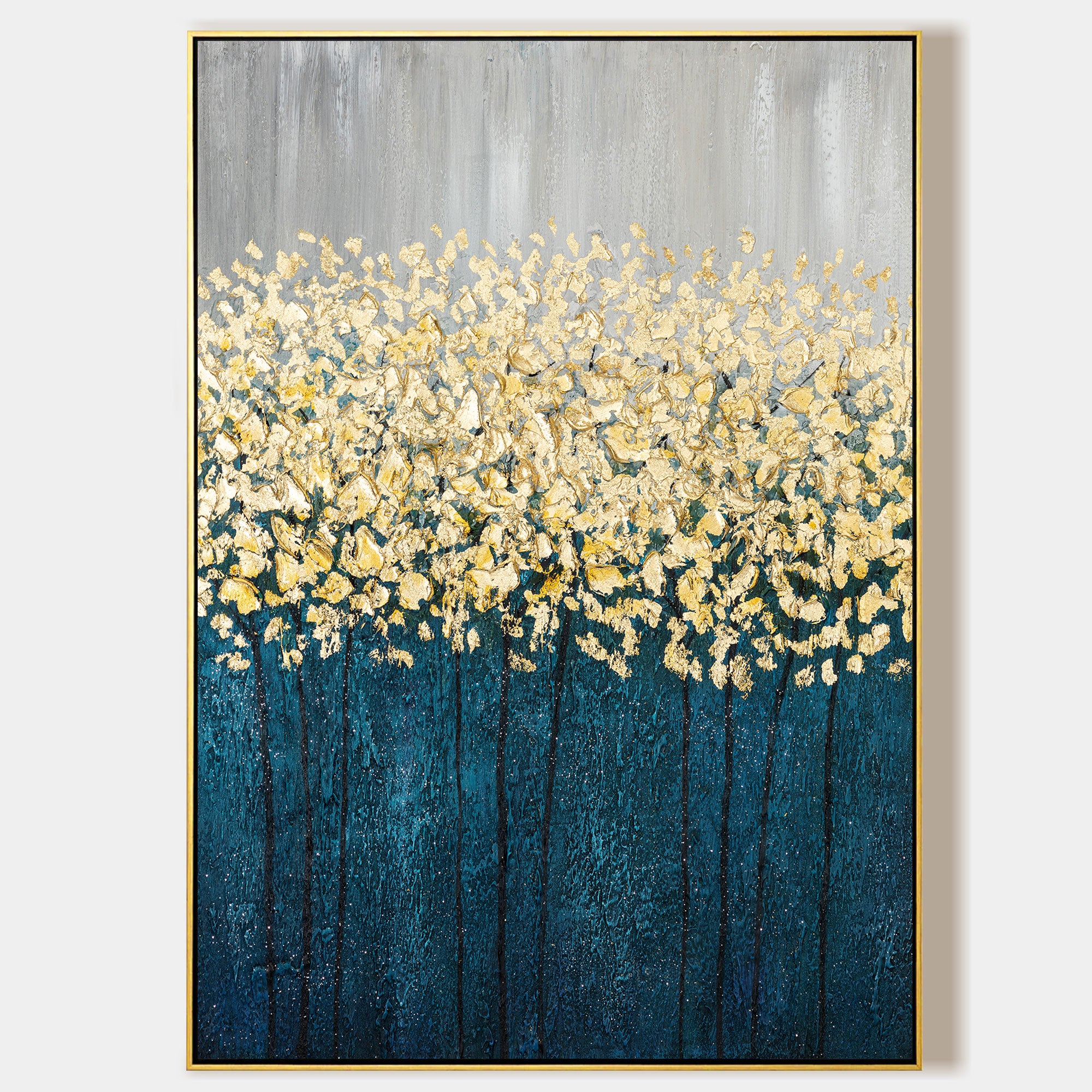 Original Gold Trees Painting on Canvas