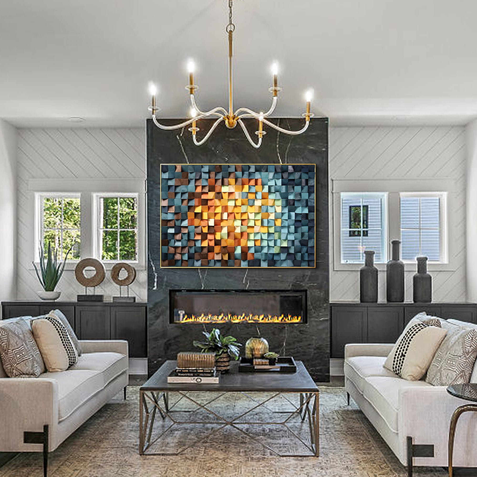 Handcrafted textured wall decor for home
