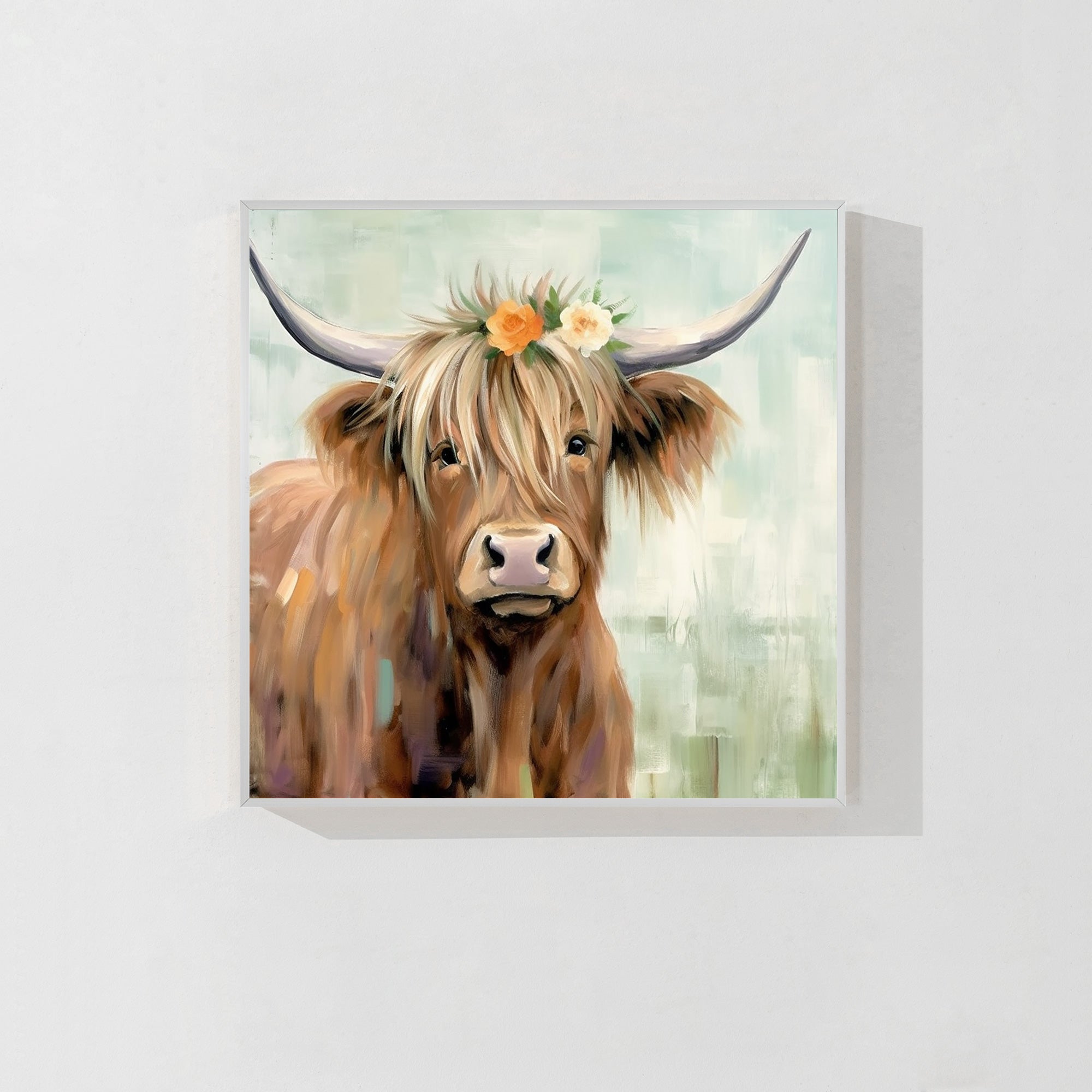 Highland Cow Painting On Canvas