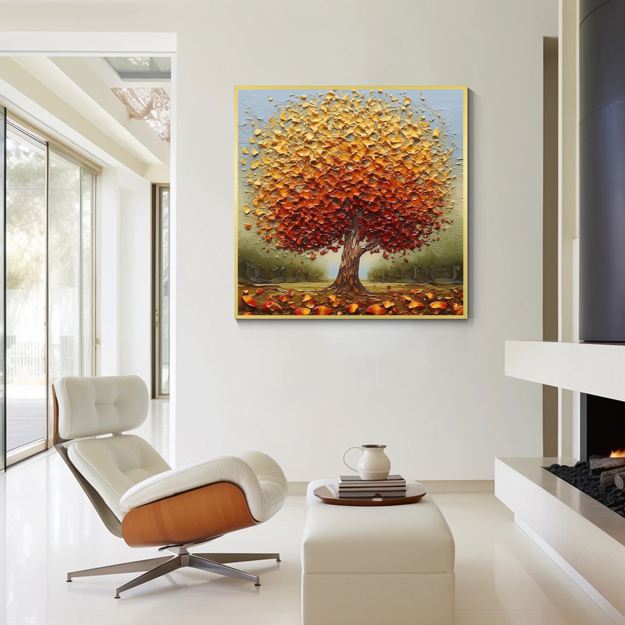 Textured Tree Painting