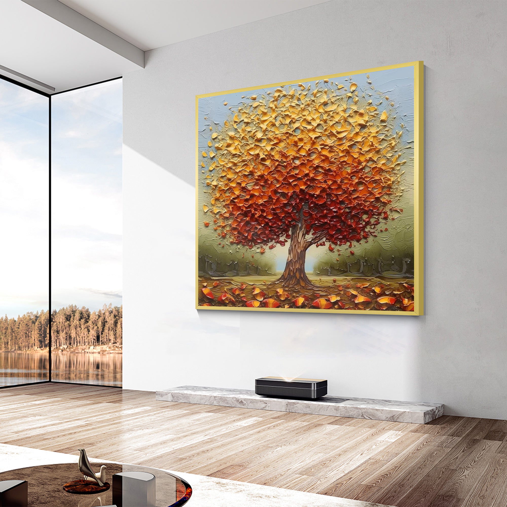 Impasto Textured Tree Painting