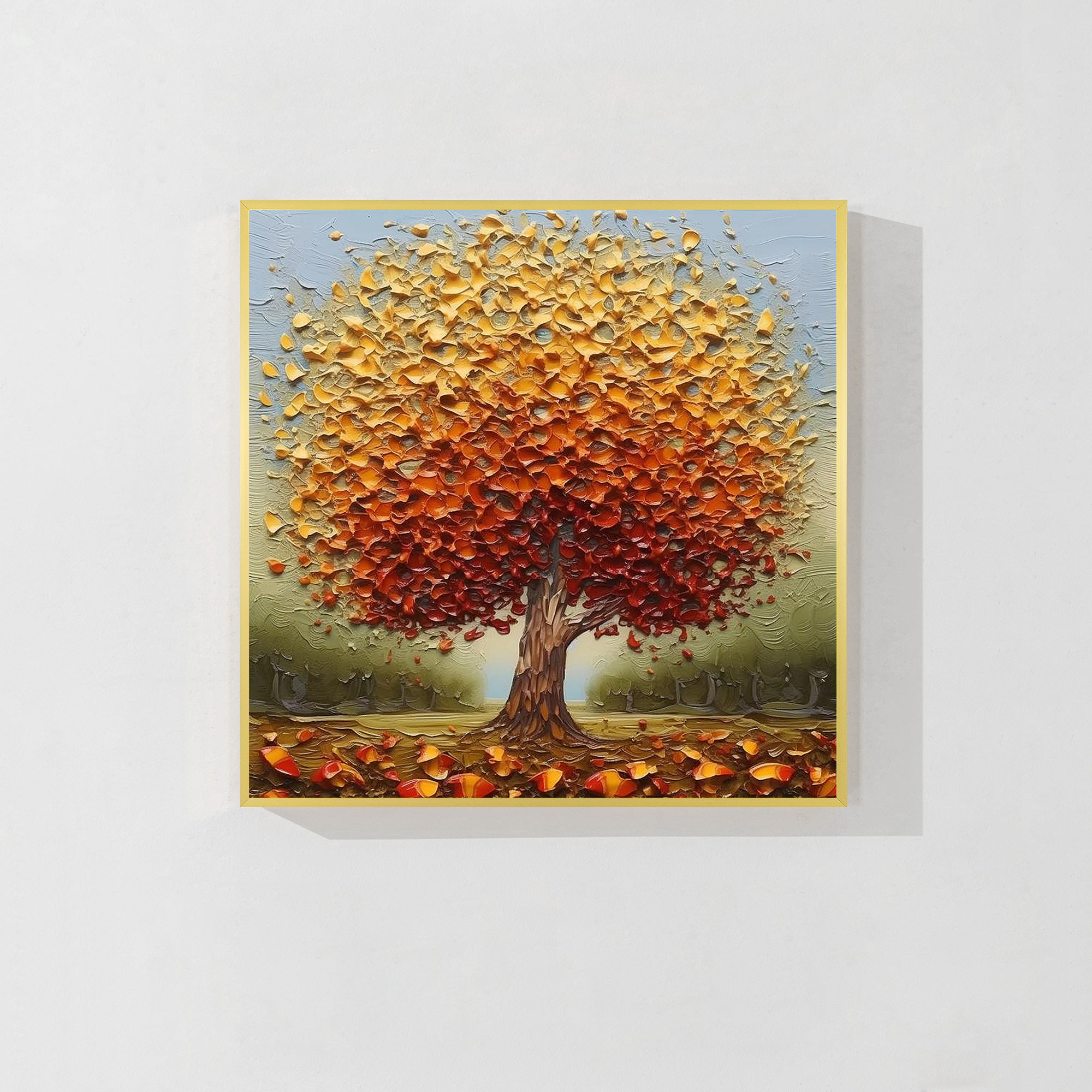 Impasto Textured Tree Painting