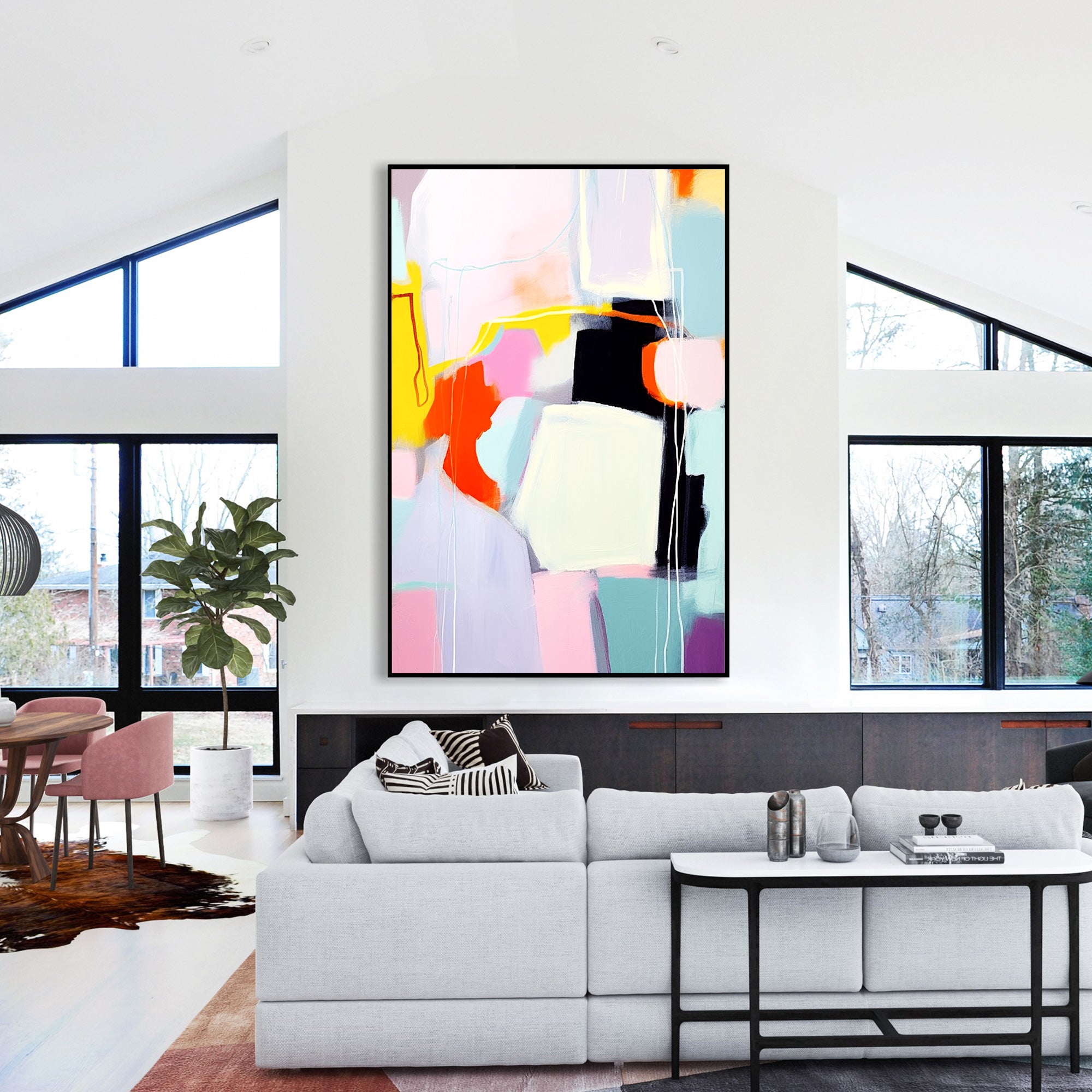 Large Colorful Abstract Painting