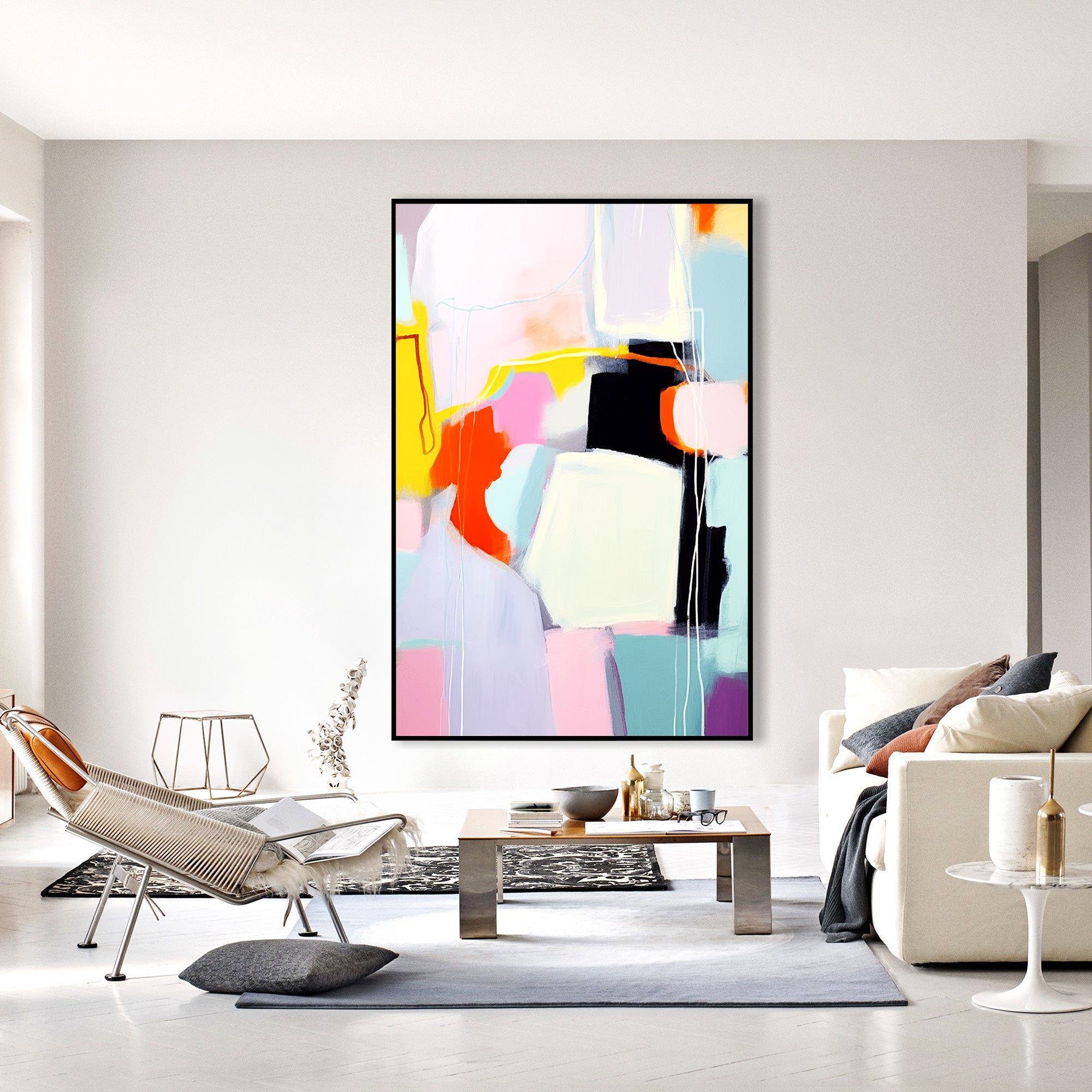 Large Colorful Abstract Painting