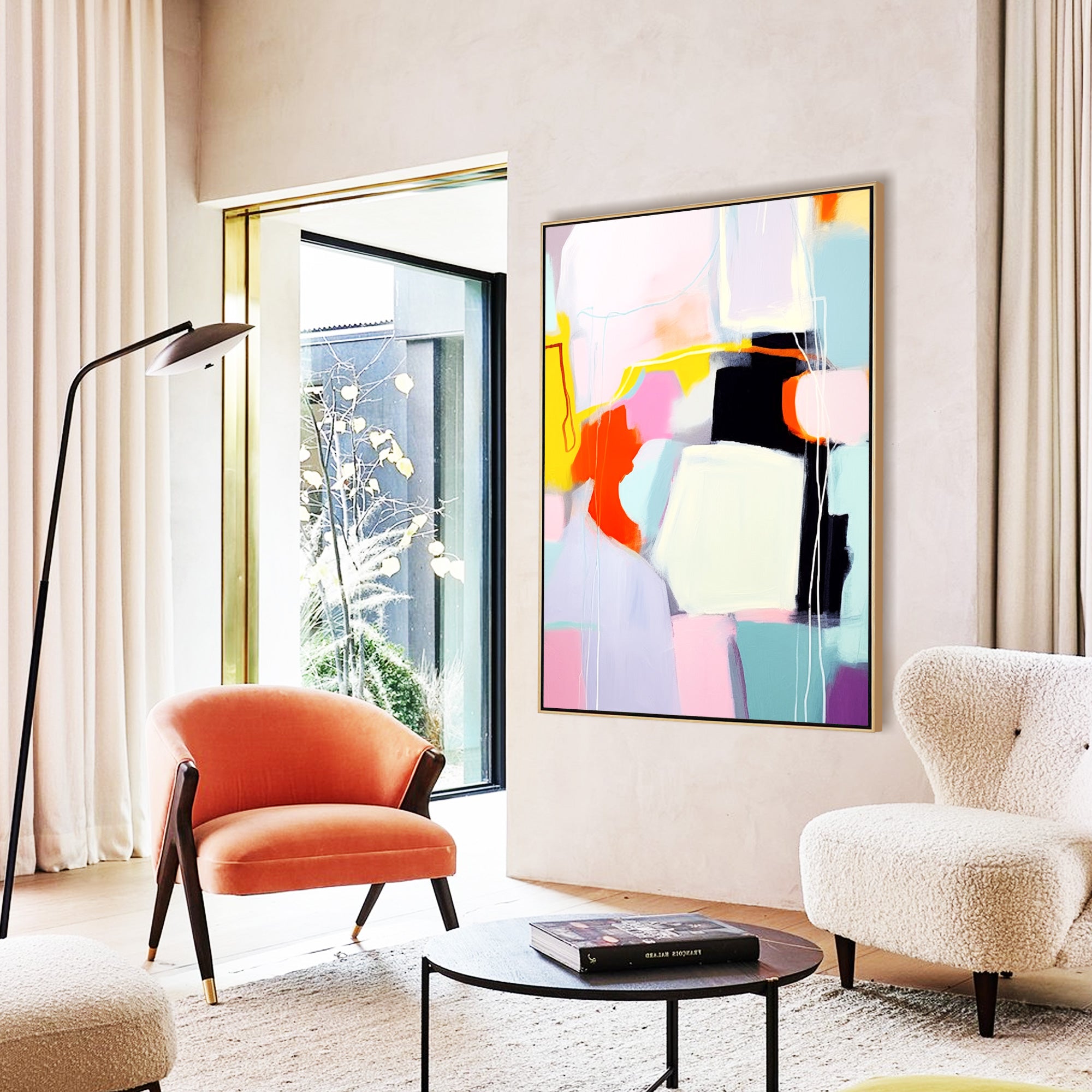 Large Colorful Abstract Painting