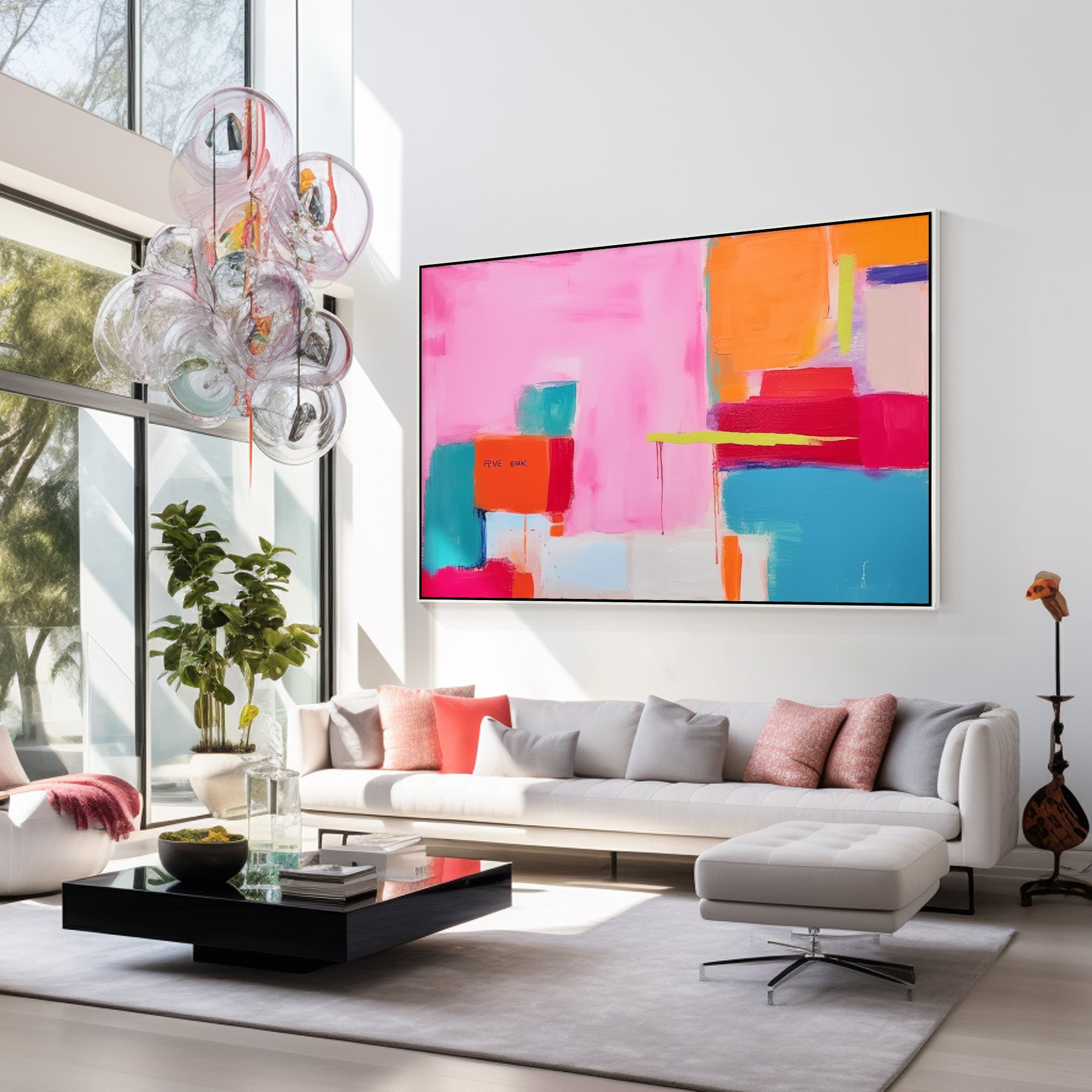 Large Colorful Abstract Painting