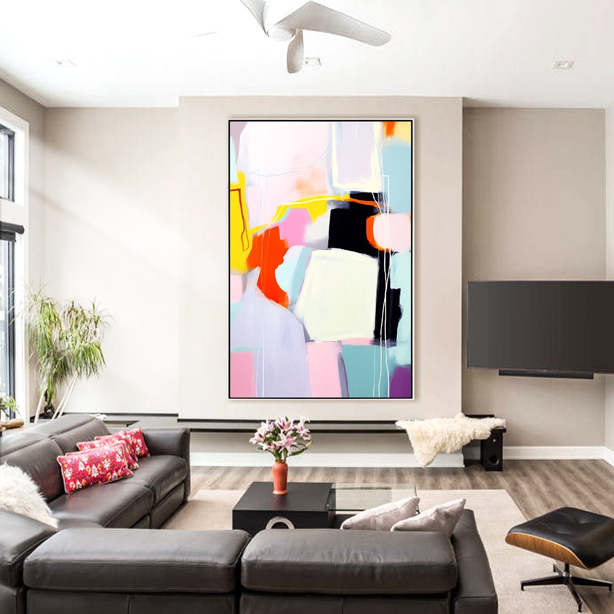 Large Colorful Abstract Painting