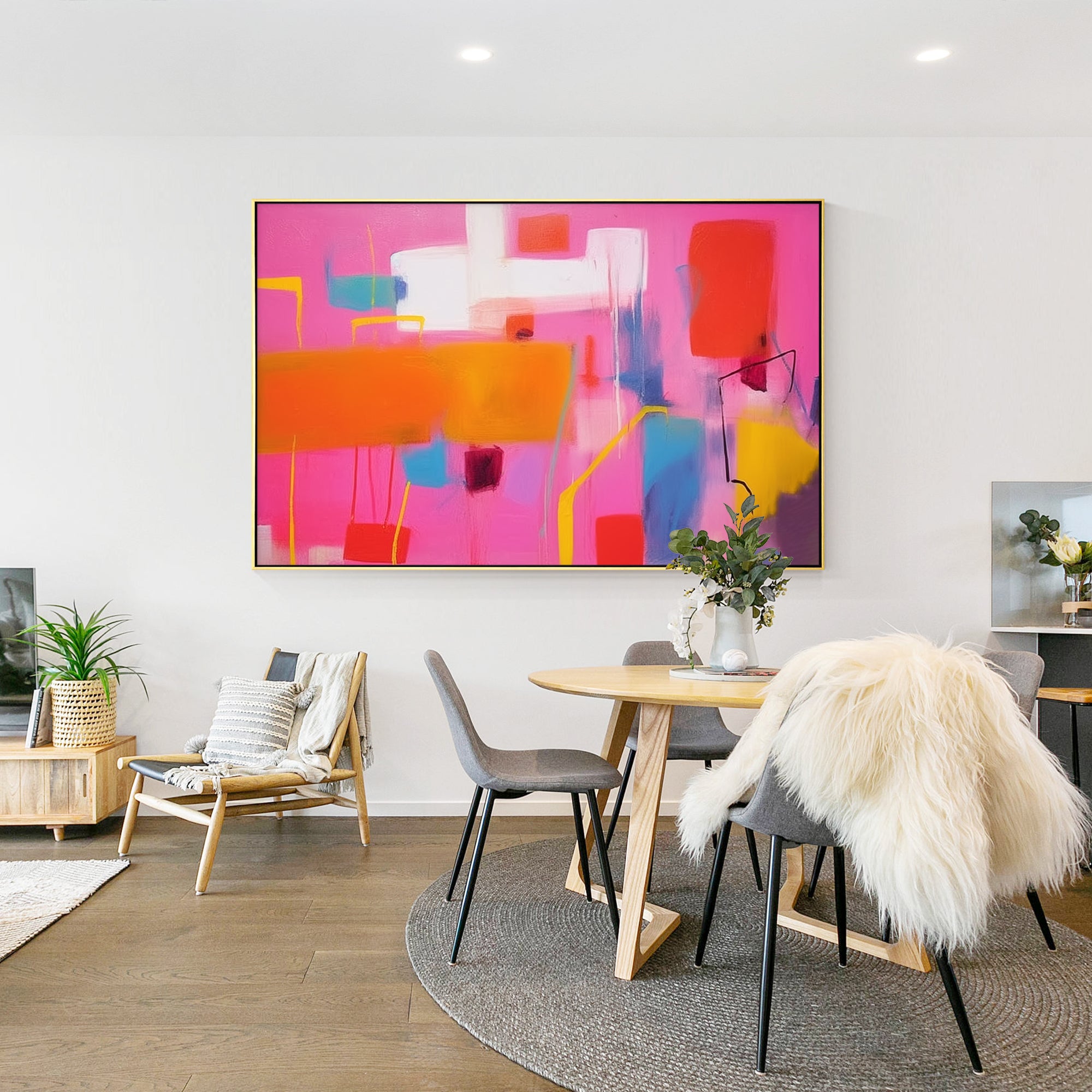 Large Colorful Abstract Painting