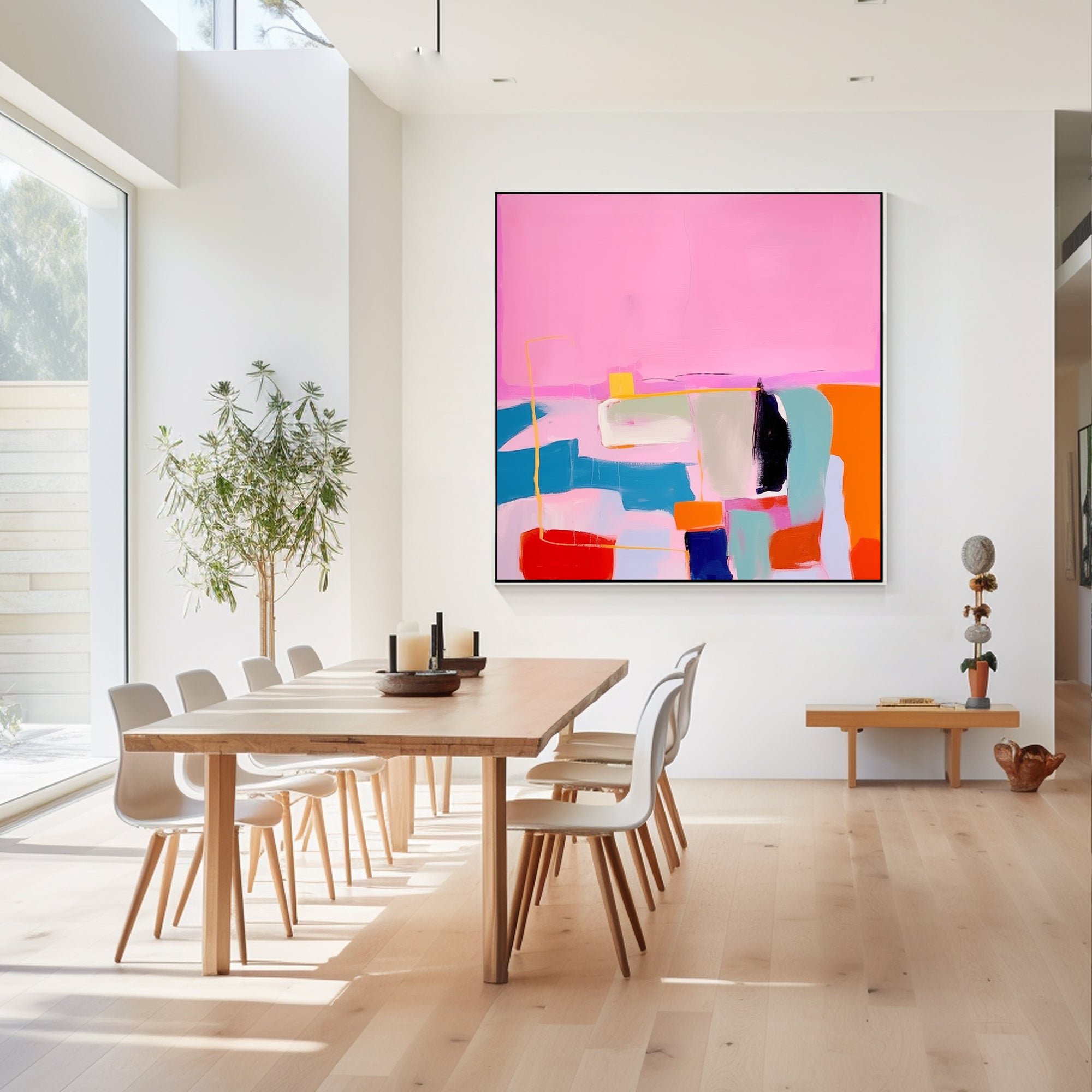 Large Colorful Abstract Painting