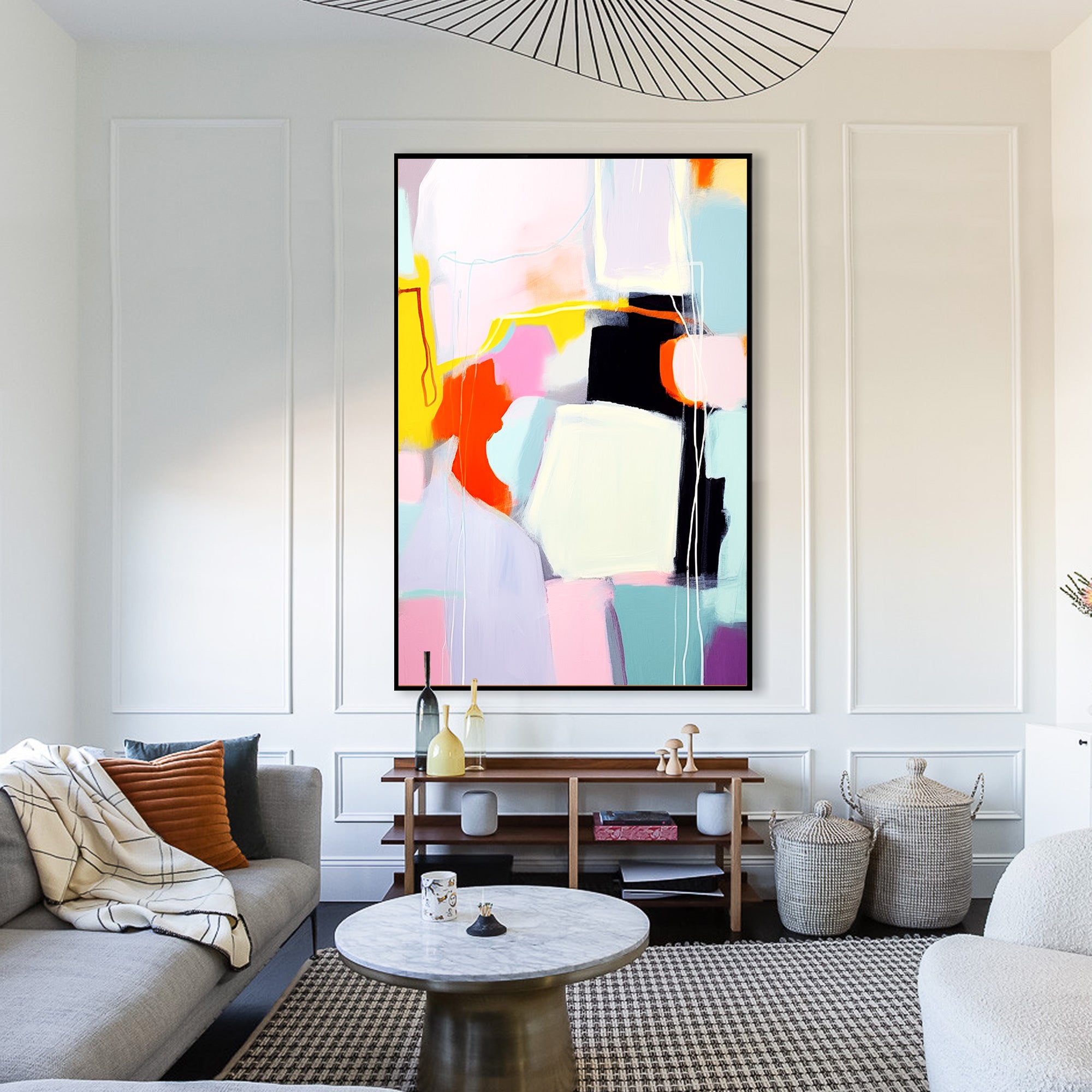 Large Colorful Abstract Painting