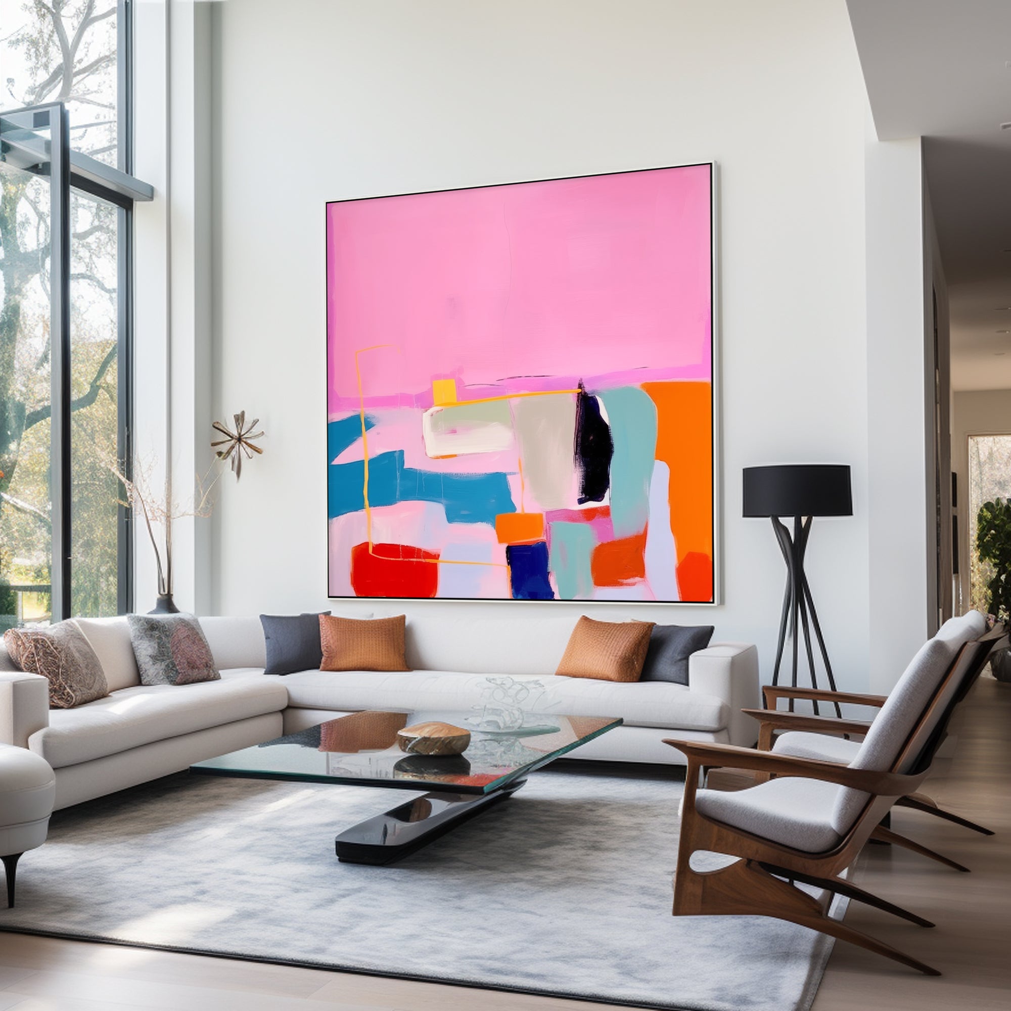 Large Colorful Abstract Painting