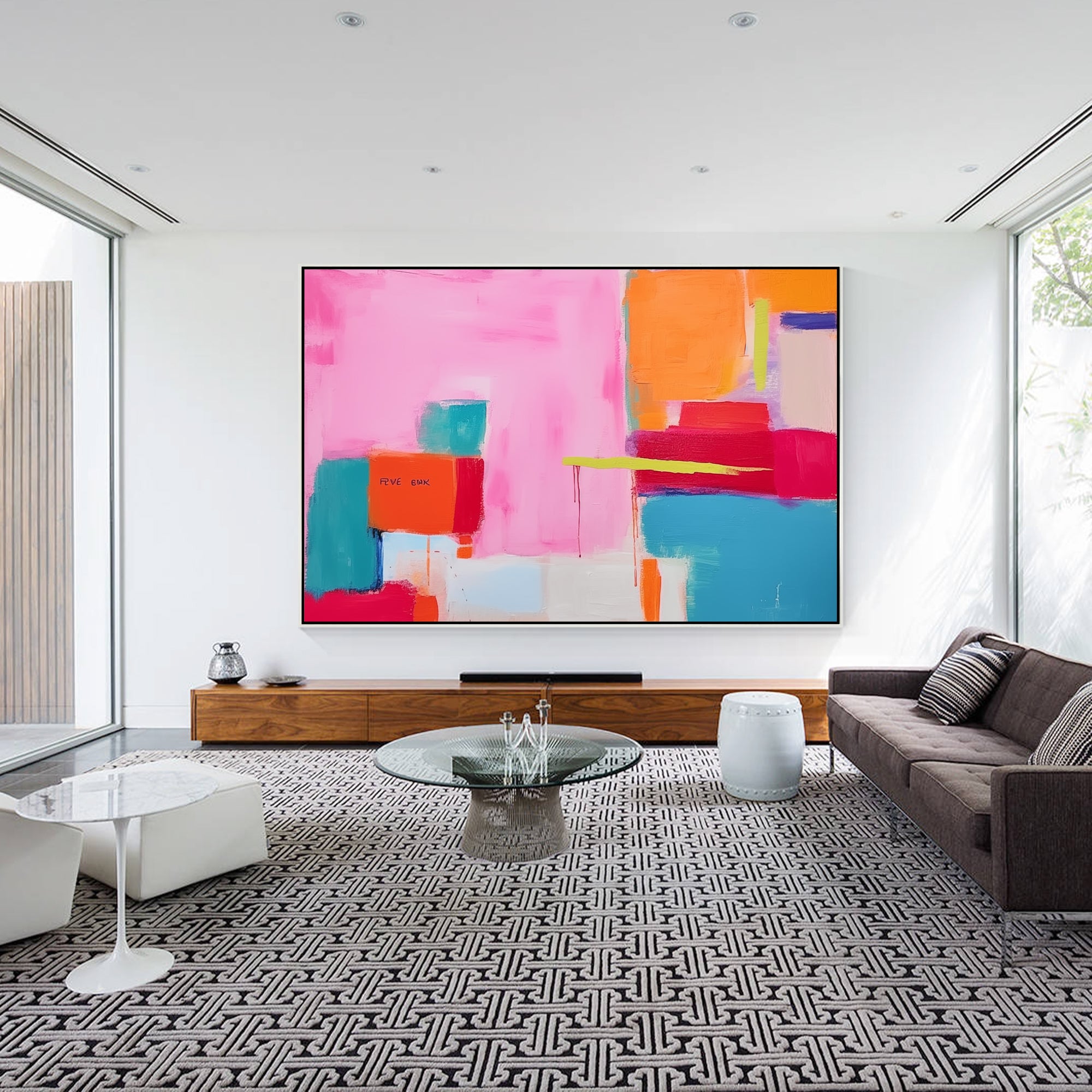 Large Colorful Abstract Painting