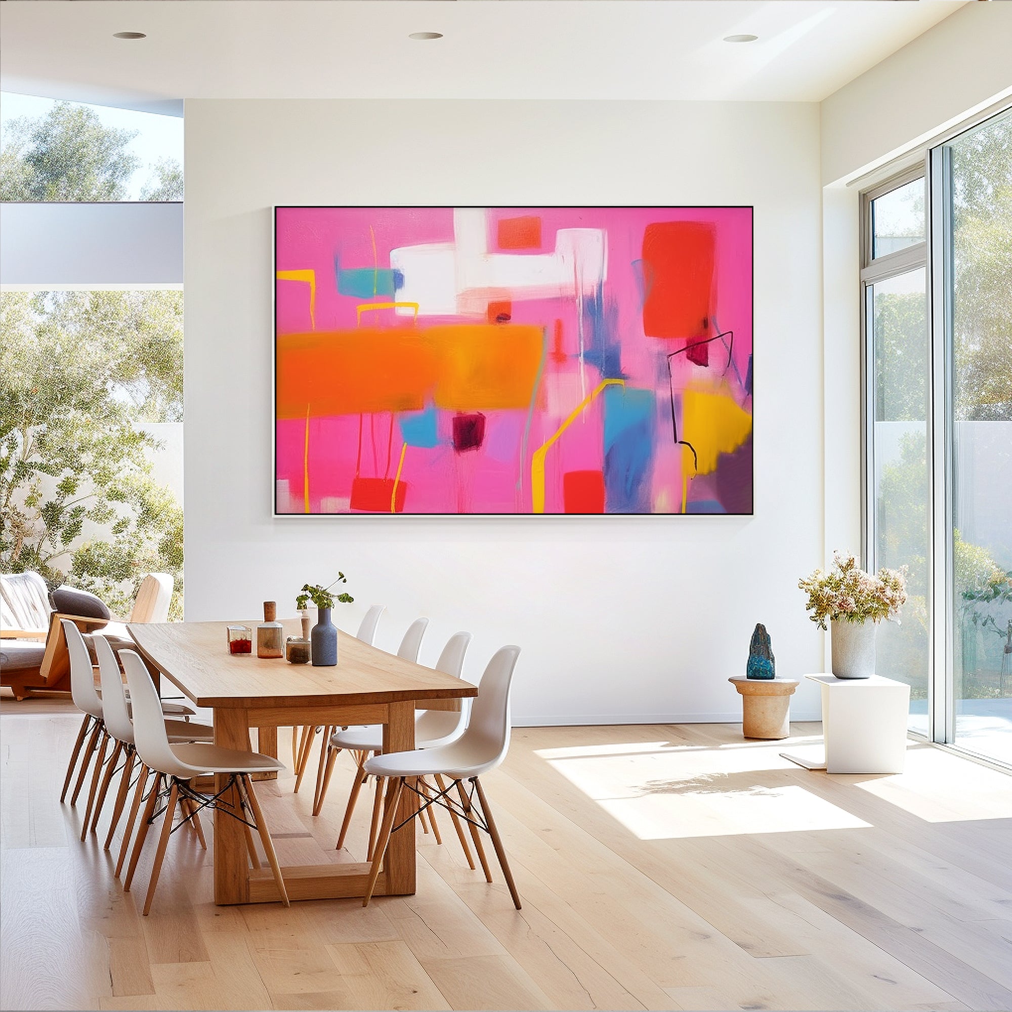 Large Colorful Abstract Painting