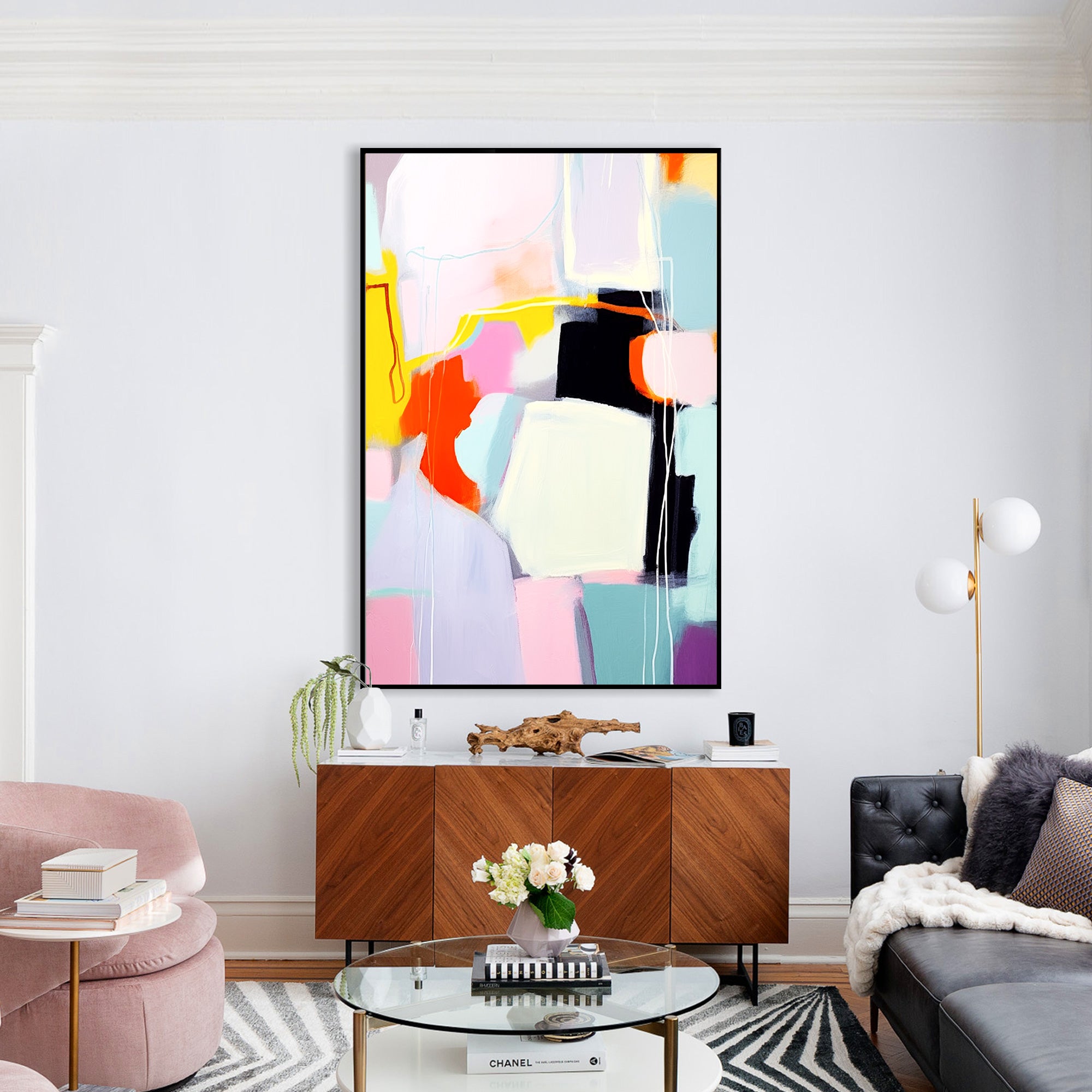 Large Colorful Abstract Painting