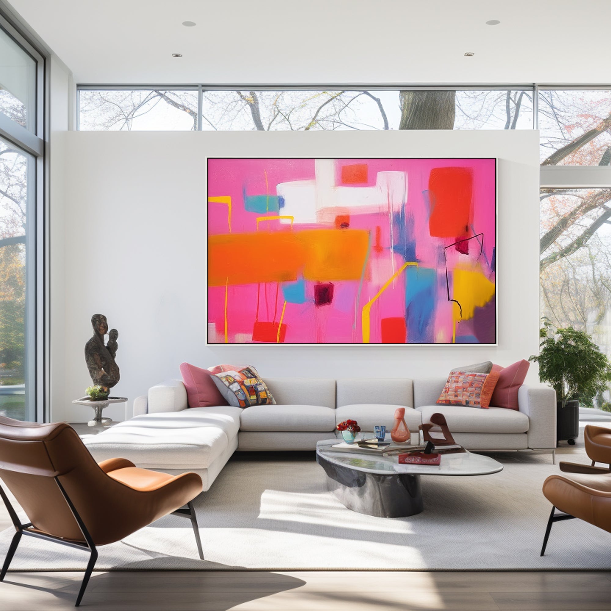 Large Colorful Abstract Painting