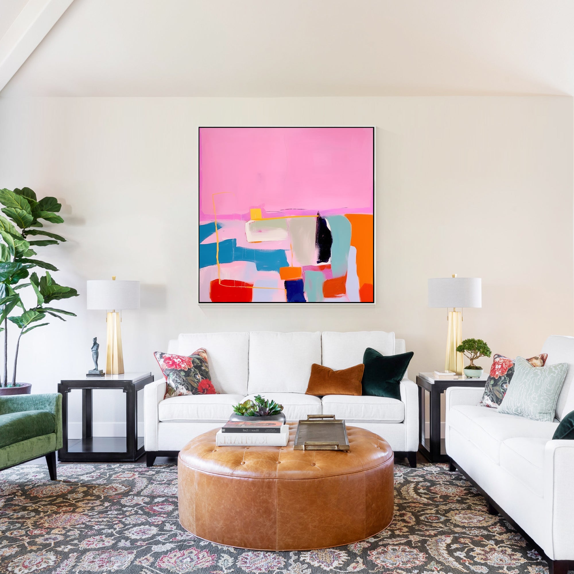 Large Colorful Abstract Painting