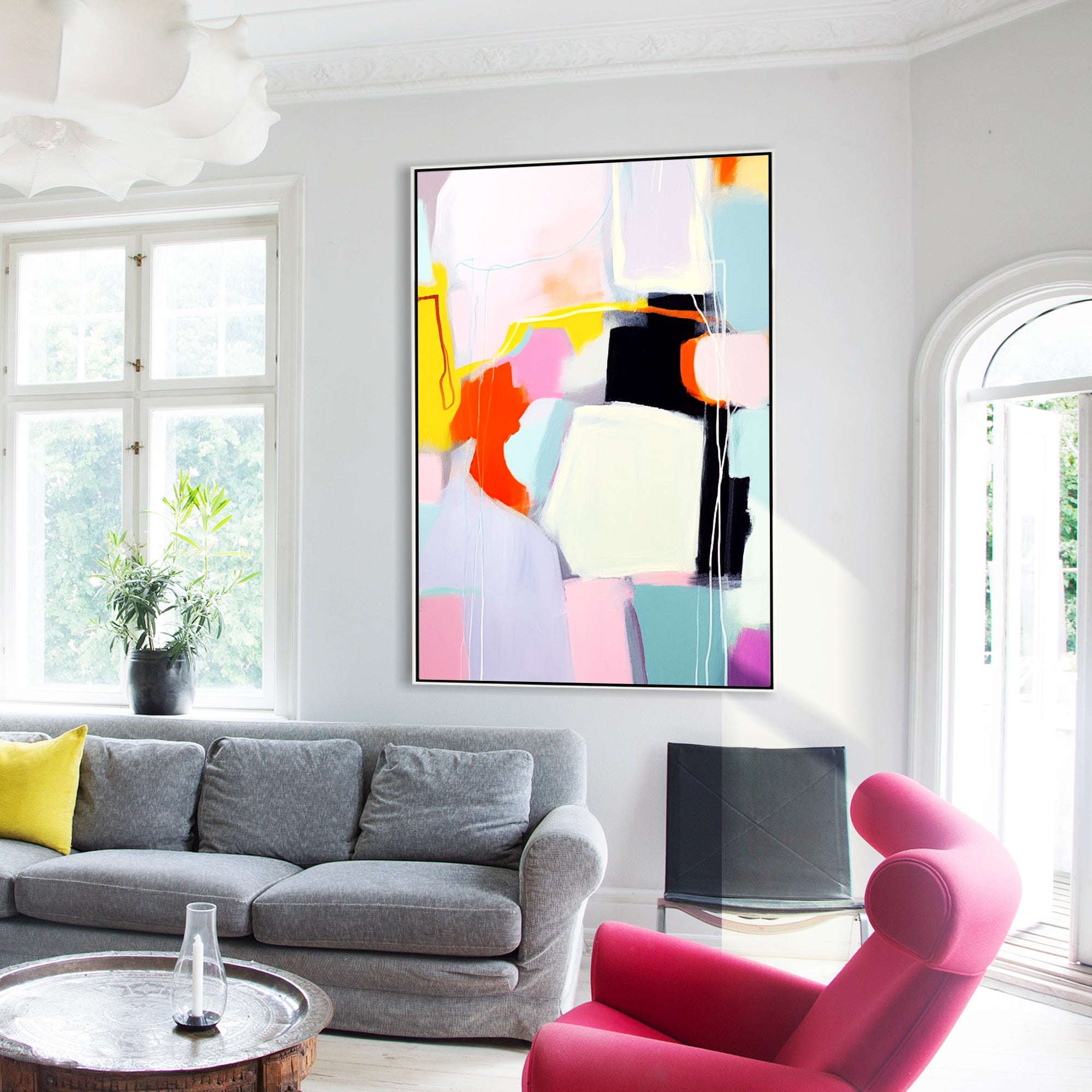 Large Colorful Abstract Painting