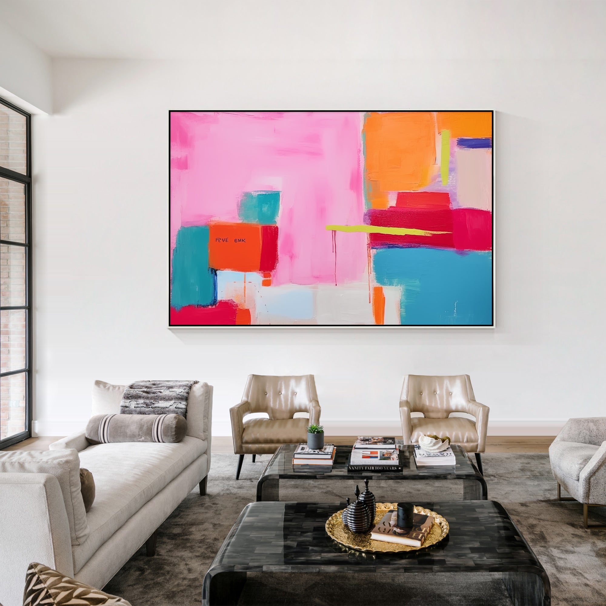 Large Colorful Abstract Painting