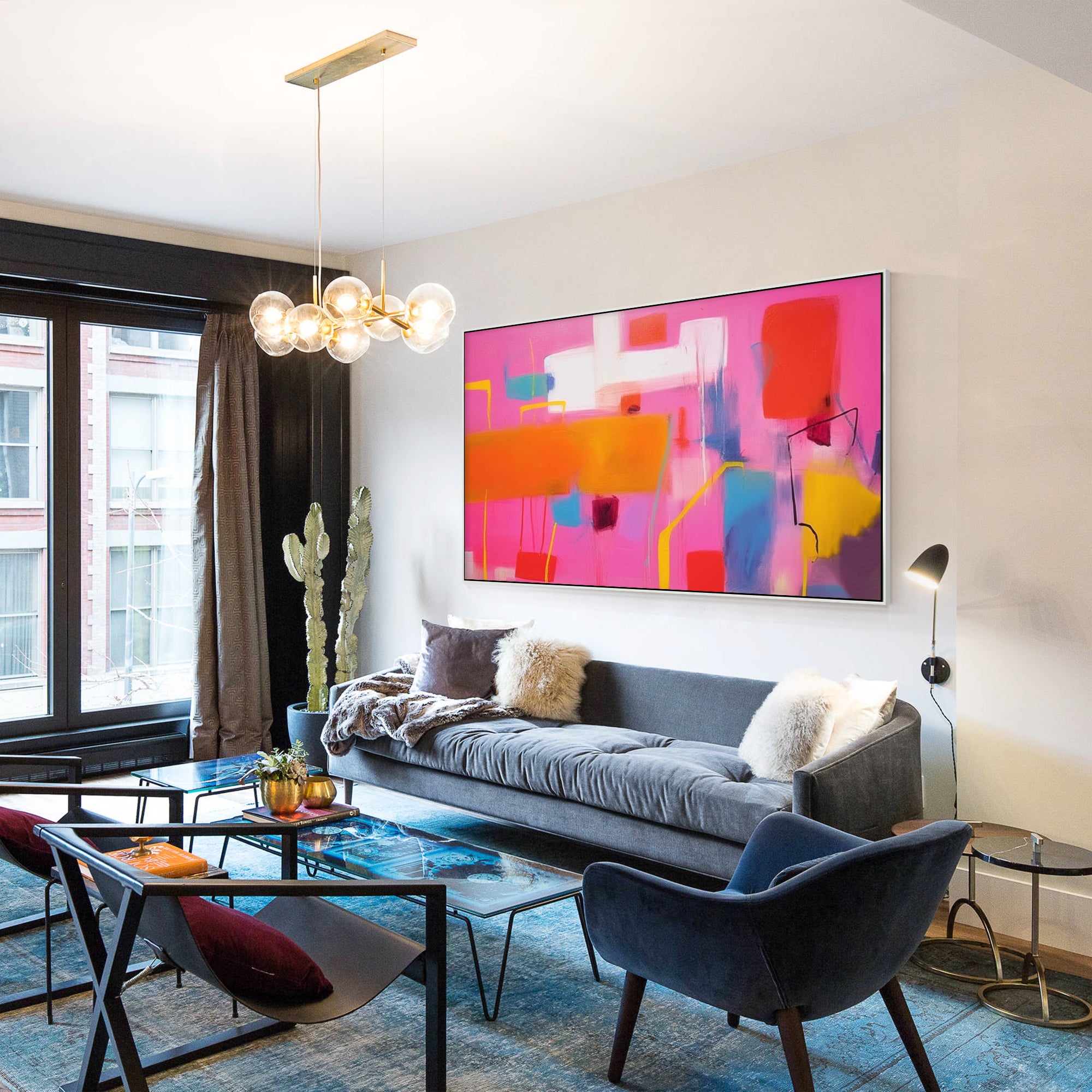 Large Colorful Abstract Painting