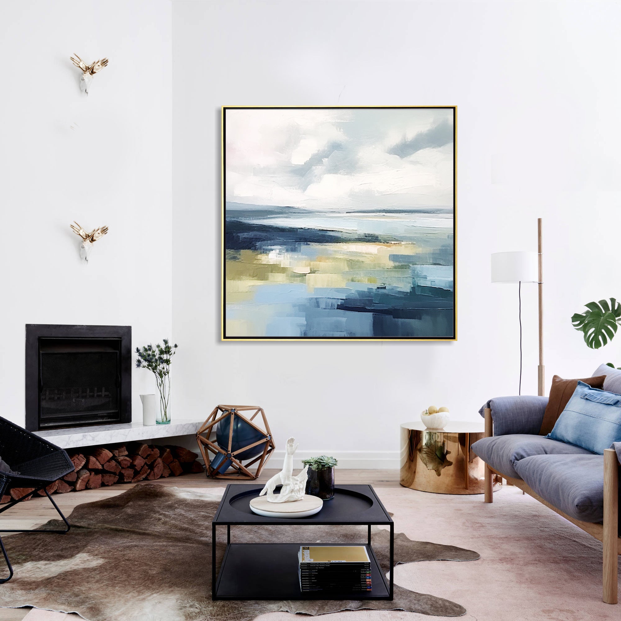 Large Original Blue Ocean Abstract Painting