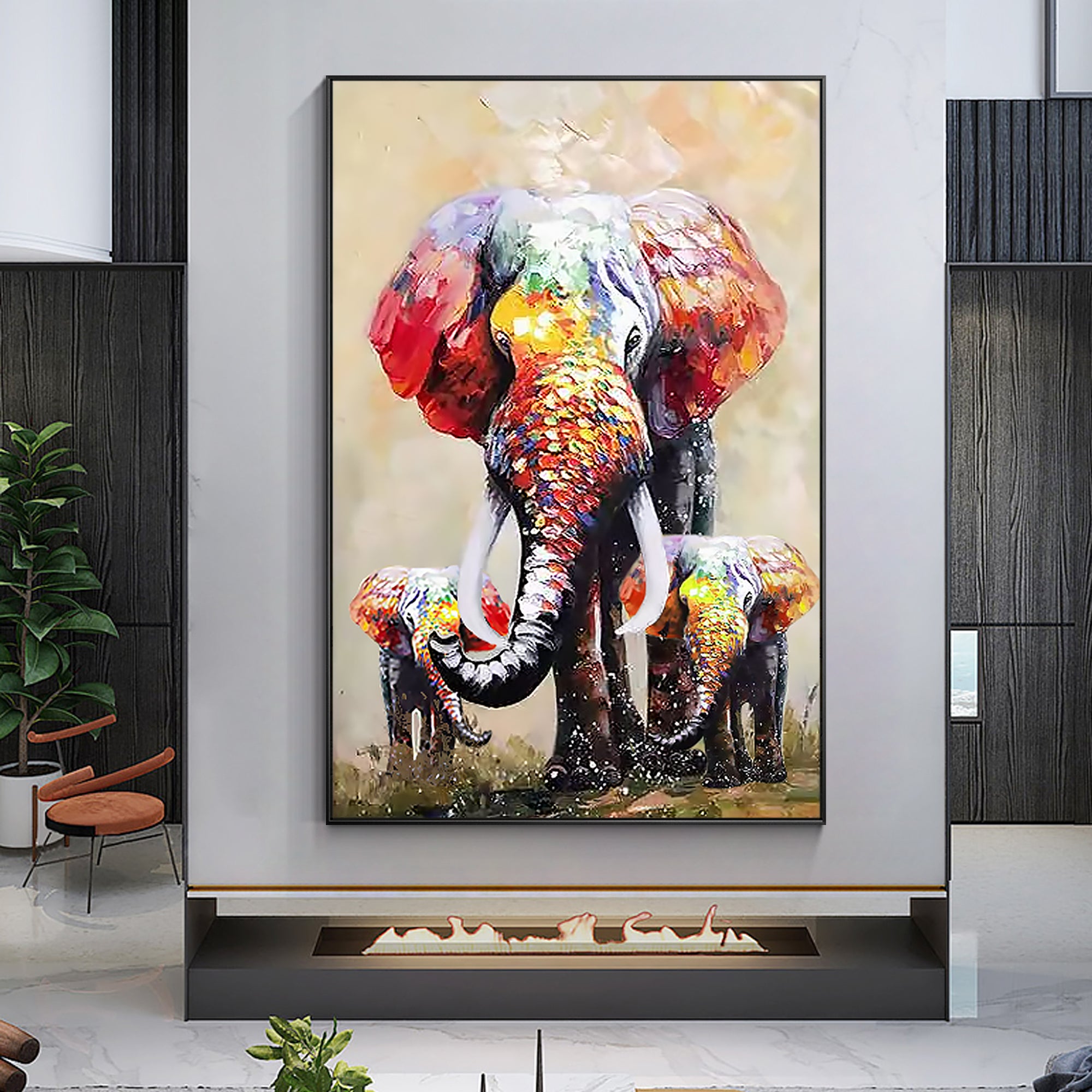 Luxury Glamourous Wildlife Oil Painting