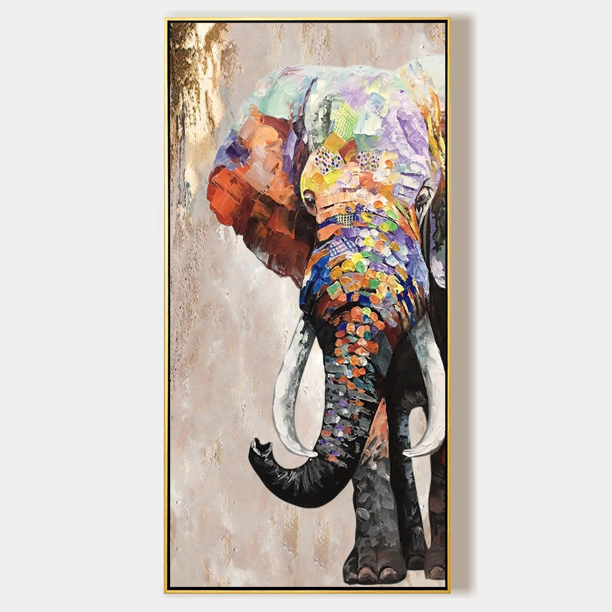 Luxury Glamourous Wildlife Elephant Painting