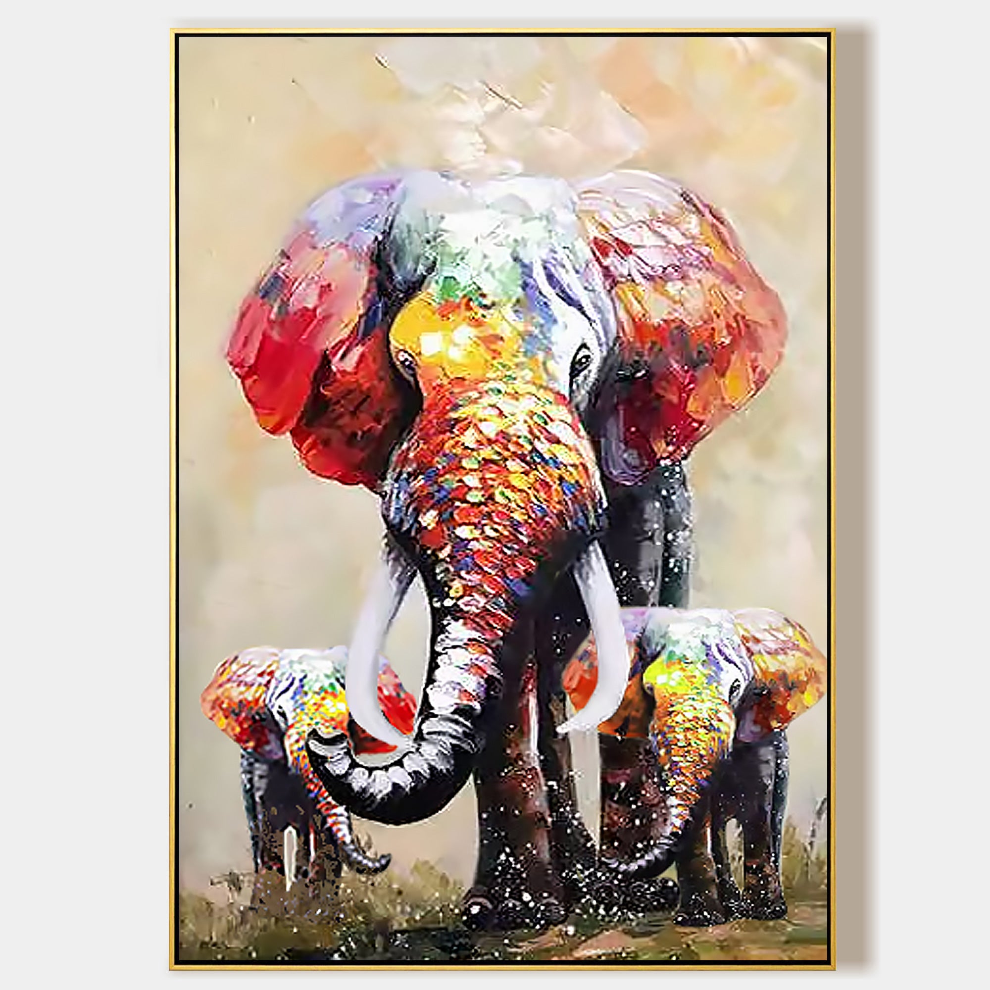 Luxury Glamourous Wildlife Oil Painting